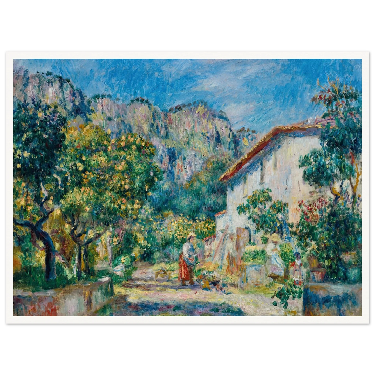 La Ferme de Magnanosc ou La villa Raynaud, Grasse (1893) Art Print | Pierre Auguste Renoir - Framed Poster - 30x40 cm / 12x16″ - Black frame