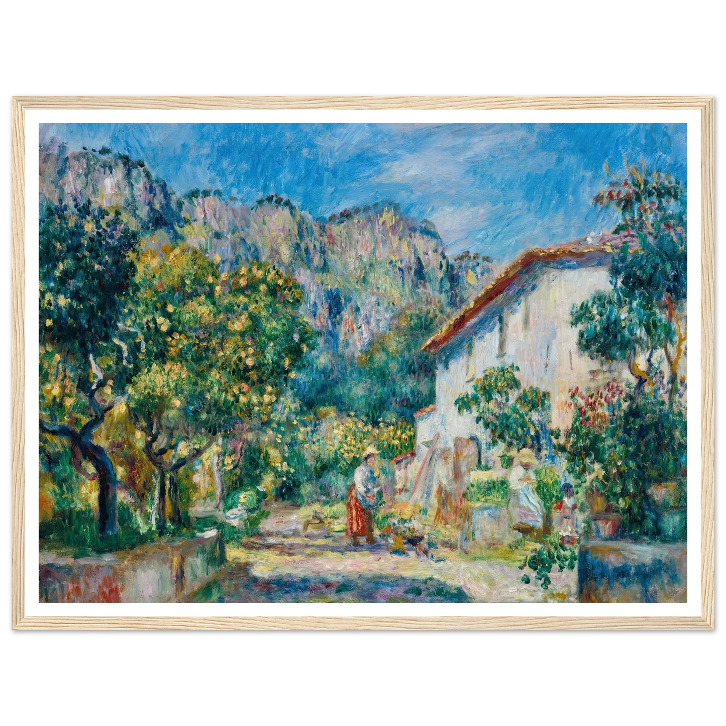 La Ferme de Magnanosc ou La villa Raynaud, Grasse (1893) Art Print | Pierre Auguste Renoir - Framed Poster - 30x40 cm / 12x16″ - Black frame