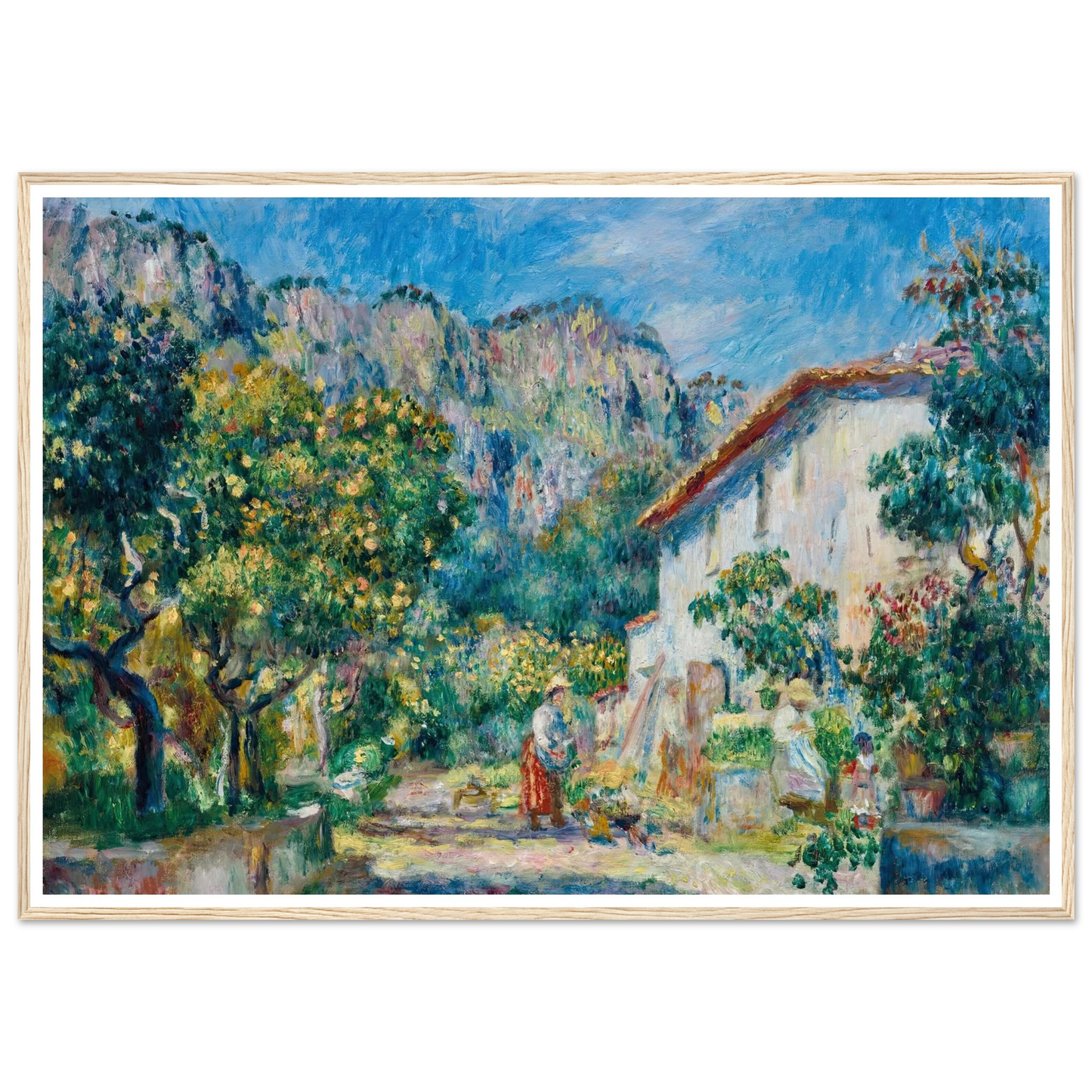 La Ferme de Magnanosc ou La villa Raynaud, Grasse (1893) Art Print | Pierre Auguste Renoir - Framed Poster - 30x40 cm / 12x16″ - Black frame