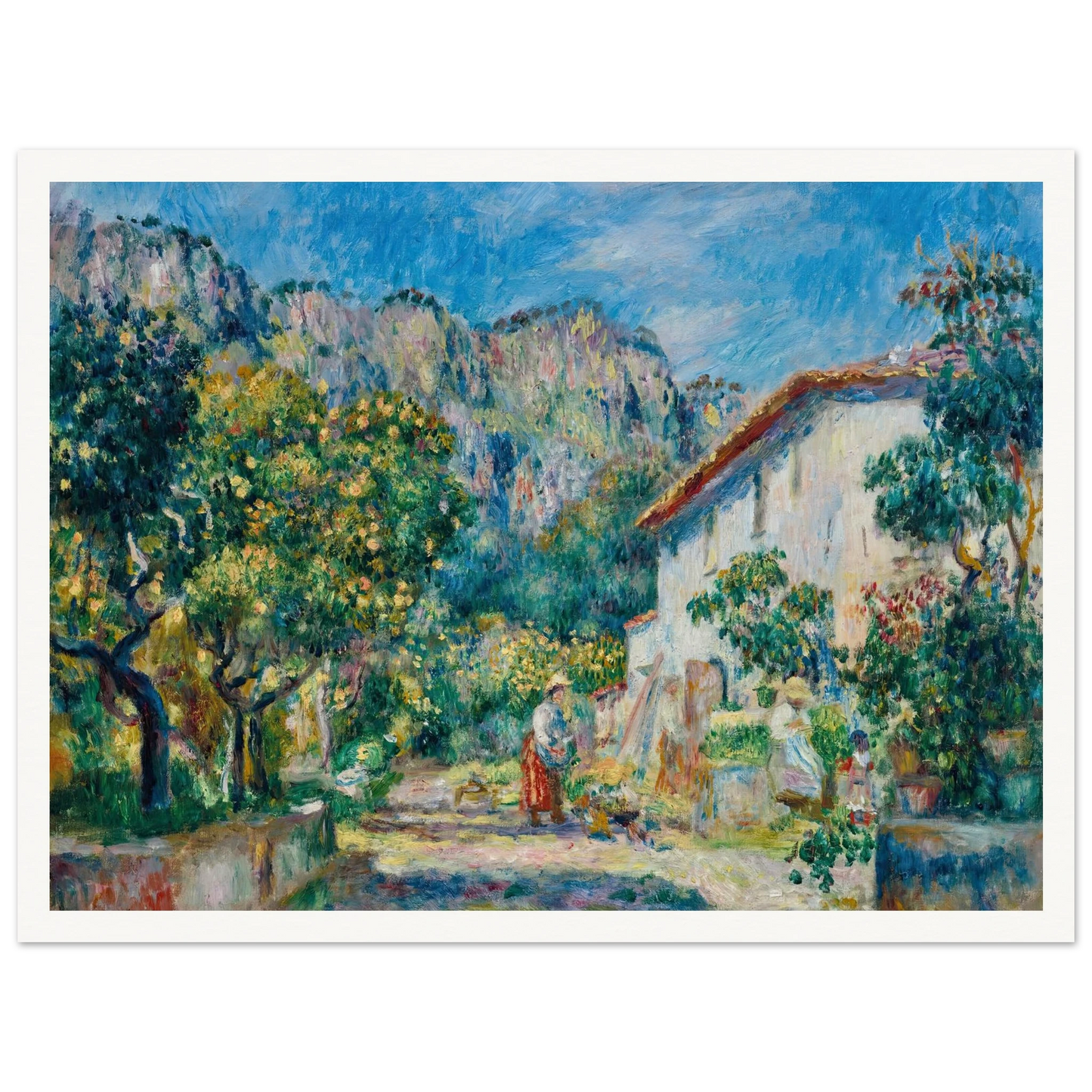 La Ferme de Magnanosc ou La villa Raynaud, Grasse (1893) Art Print | Pierre Auguste Renoir - Framed Poster - 30x40 cm / 12x16″ - Black frame
