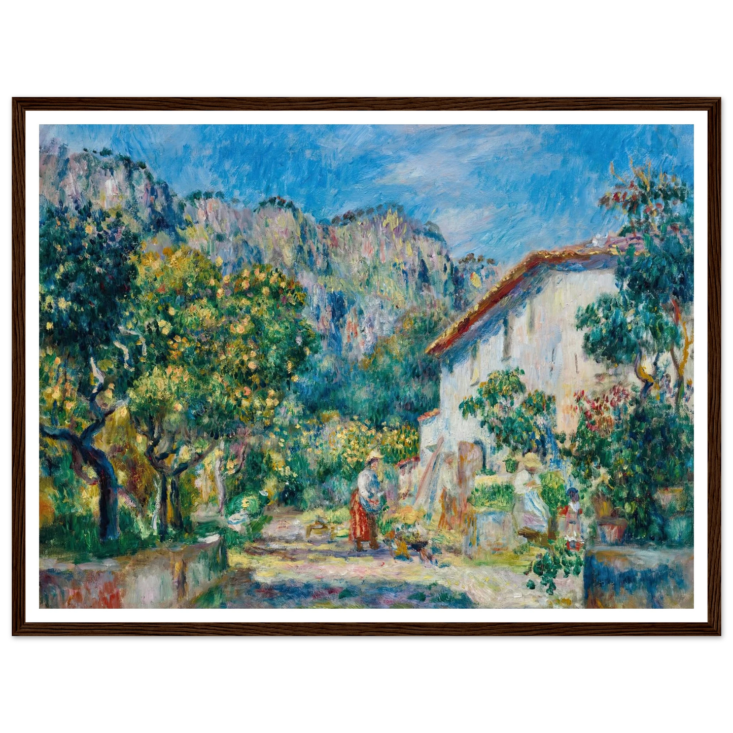 La Ferme de Magnanosc ou La villa Raynaud, Grasse (1893) Art Print | Pierre Auguste Renoir - Framed Poster - 30x40 cm / 12x16″ - Black frame