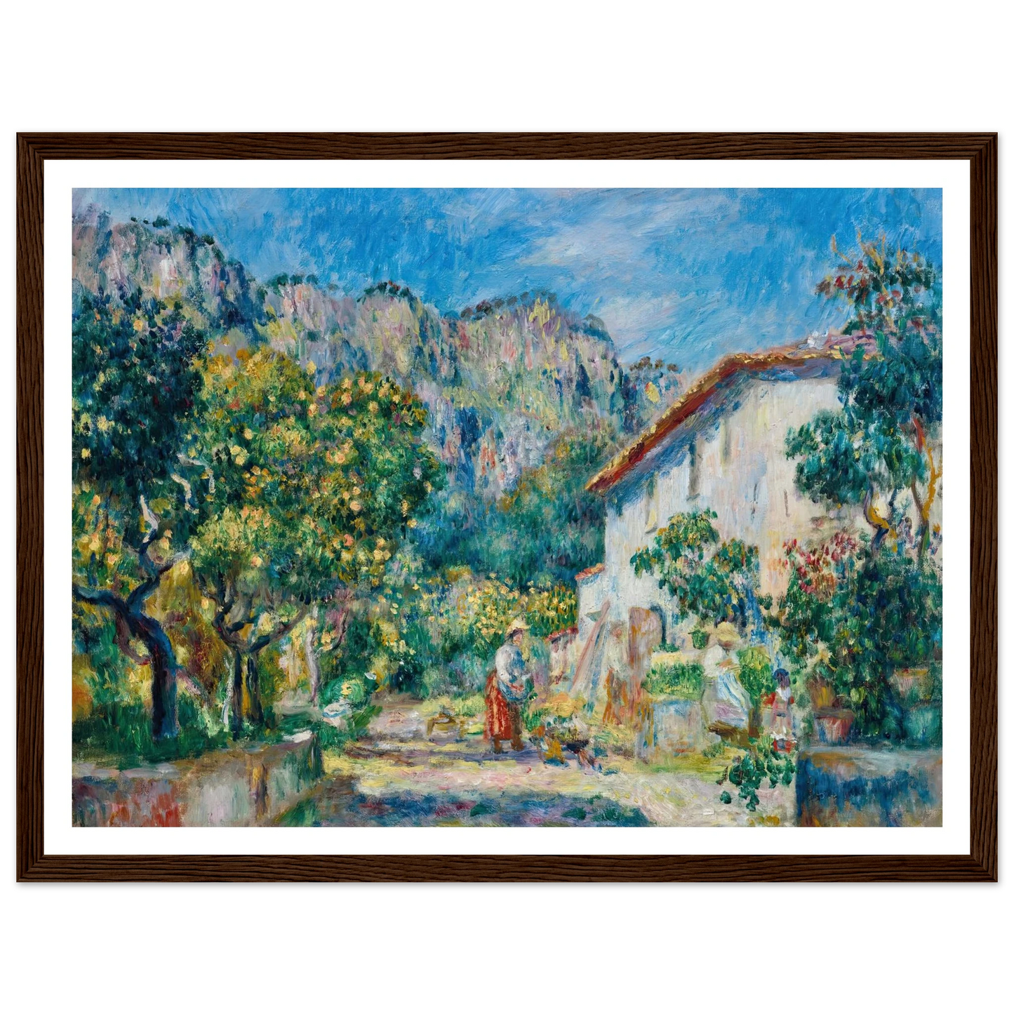 La Ferme de Magnanosc ou La villa Raynaud, Grasse (1893) Art Print | Pierre Auguste Renoir - Framed Poster - 30x40 cm / 12x16″ - Black frame