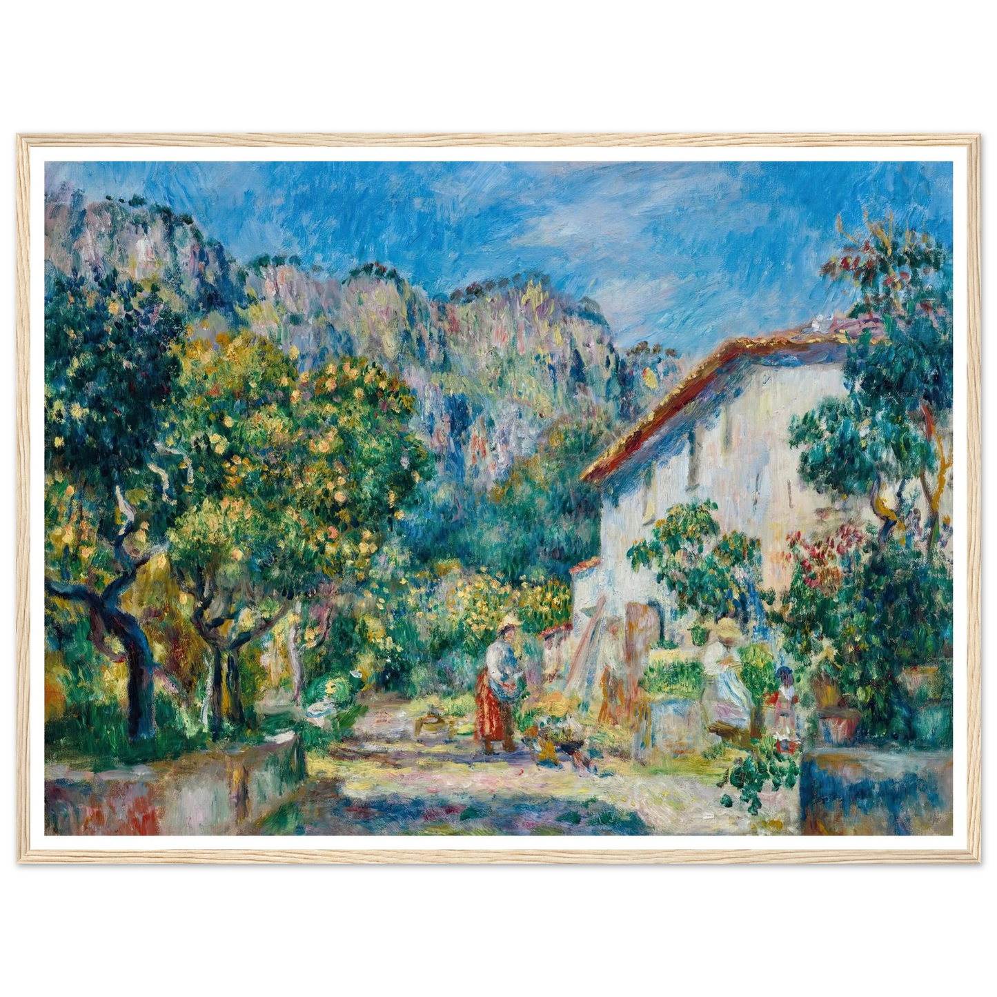 La Ferme de Magnanosc ou La villa Raynaud, Grasse (1893) Art Print | Pierre Auguste Renoir - Framed Poster - 30x40 cm / 12x16″ - Black frame