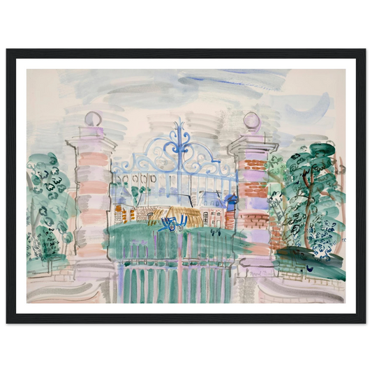La ferme Louis XIII (1927) Art Print | Raoul Dufy - Framed Poster - 30x40 cm / 12x16″ - Black frame