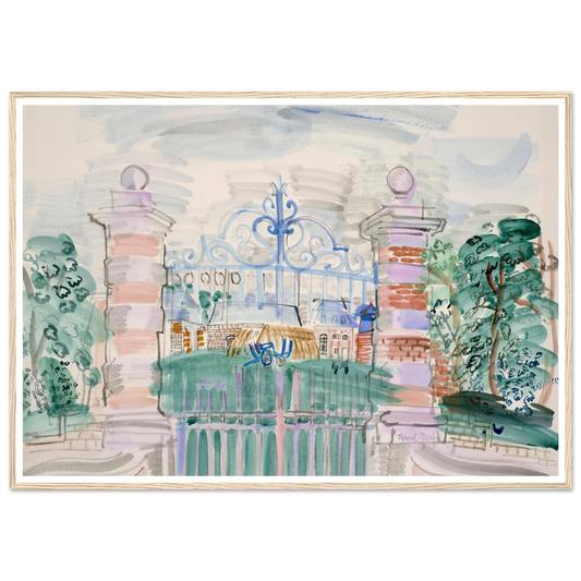 La ferme Louis XIII (1927) Art Print | Raoul Dufy - Framed Poster - 30x40 cm / 12x16″ - Black frame