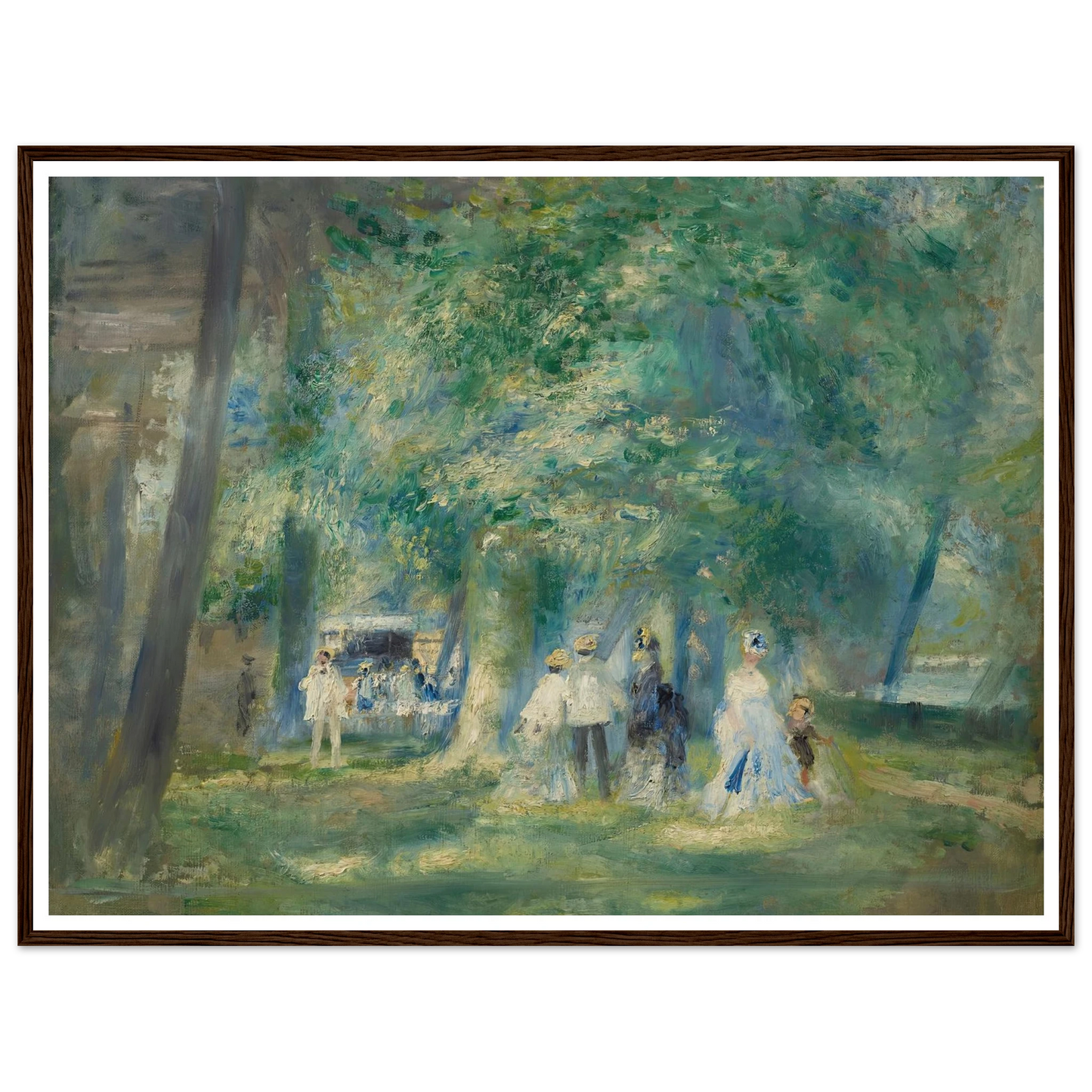 La fête à Saint-Cloud (1871) Art Print | Pierre Auguste Renoir - Framed Poster - 30x40 cm / 12x16″ - Black frame
