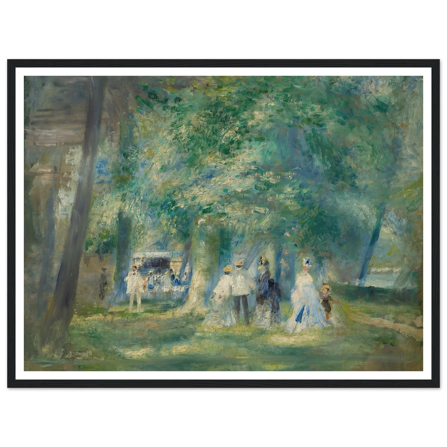 La fête à Saint-Cloud (1871) Art Print | Pierre Auguste Renoir - Framed Poster - 30x40 cm / 12x16″ - Black frame
