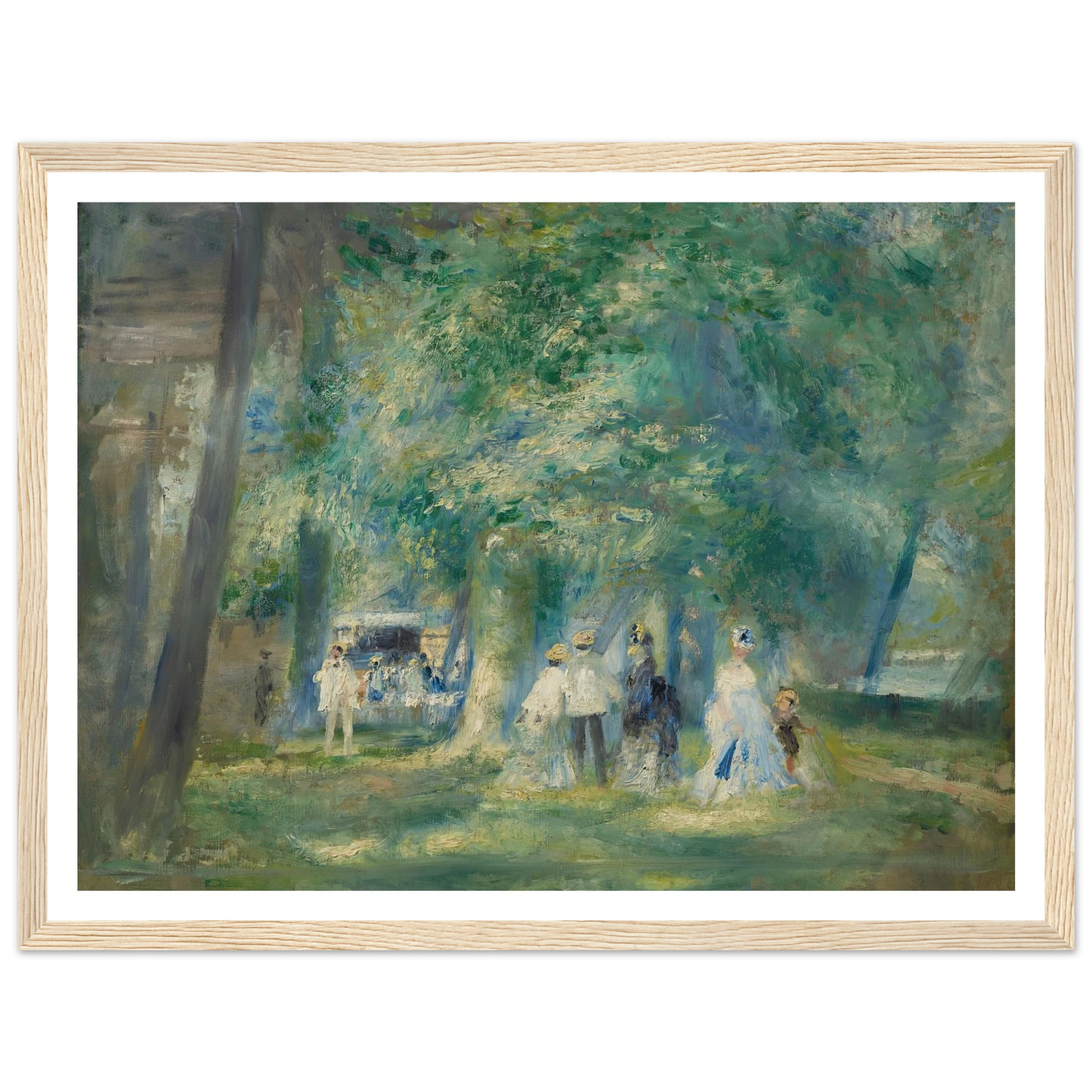 La fête à Saint-Cloud (1871) Art Print | Pierre Auguste Renoir - Framed Poster - 30x40 cm / 12x16″ - Black frame
