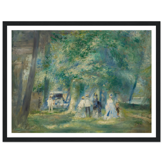 La fête à Saint-Cloud (1871) Art Print | Pierre Auguste Renoir - Framed Poster - 30x40 cm / 12x16″ - Black frame