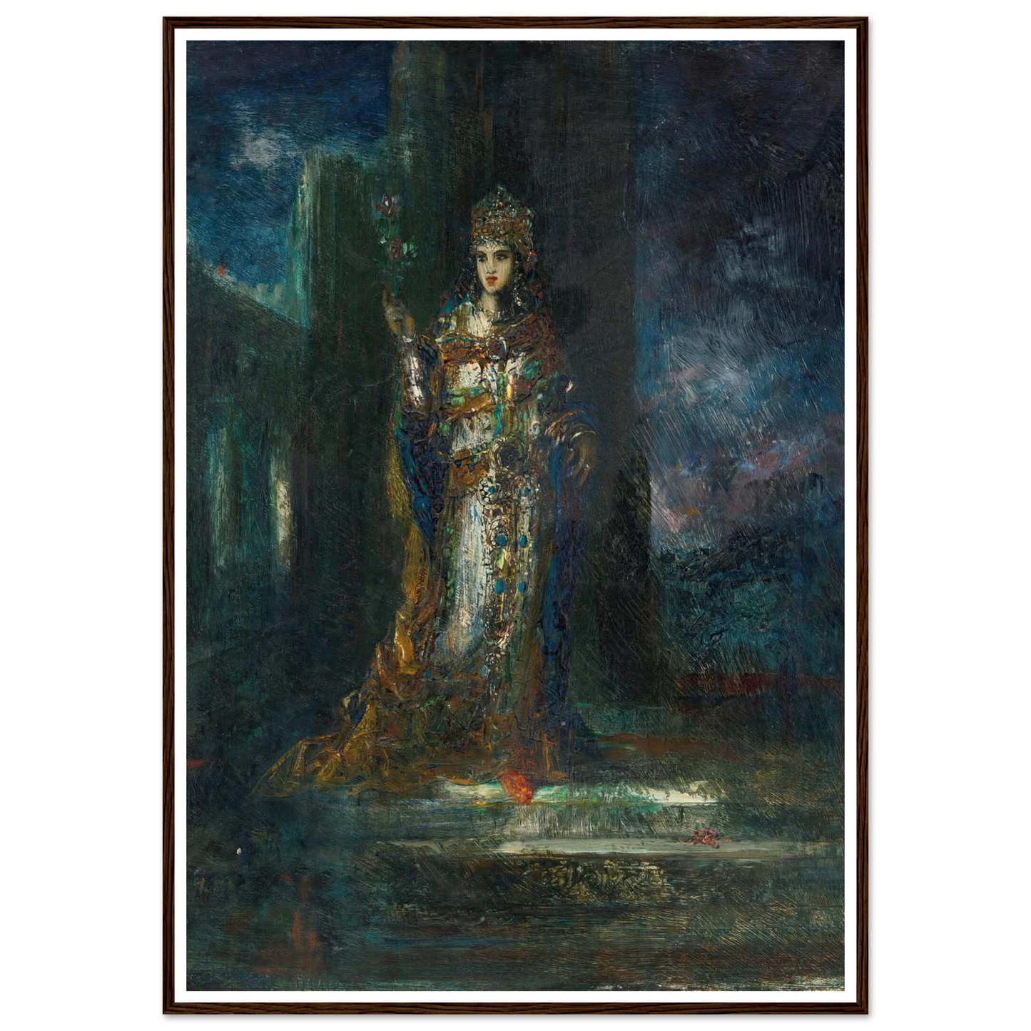 La Fiancée De La Nuit Art Print | Gustave Moreau - Framed Poster - 30x40 cm / 12x16″ - Black frame