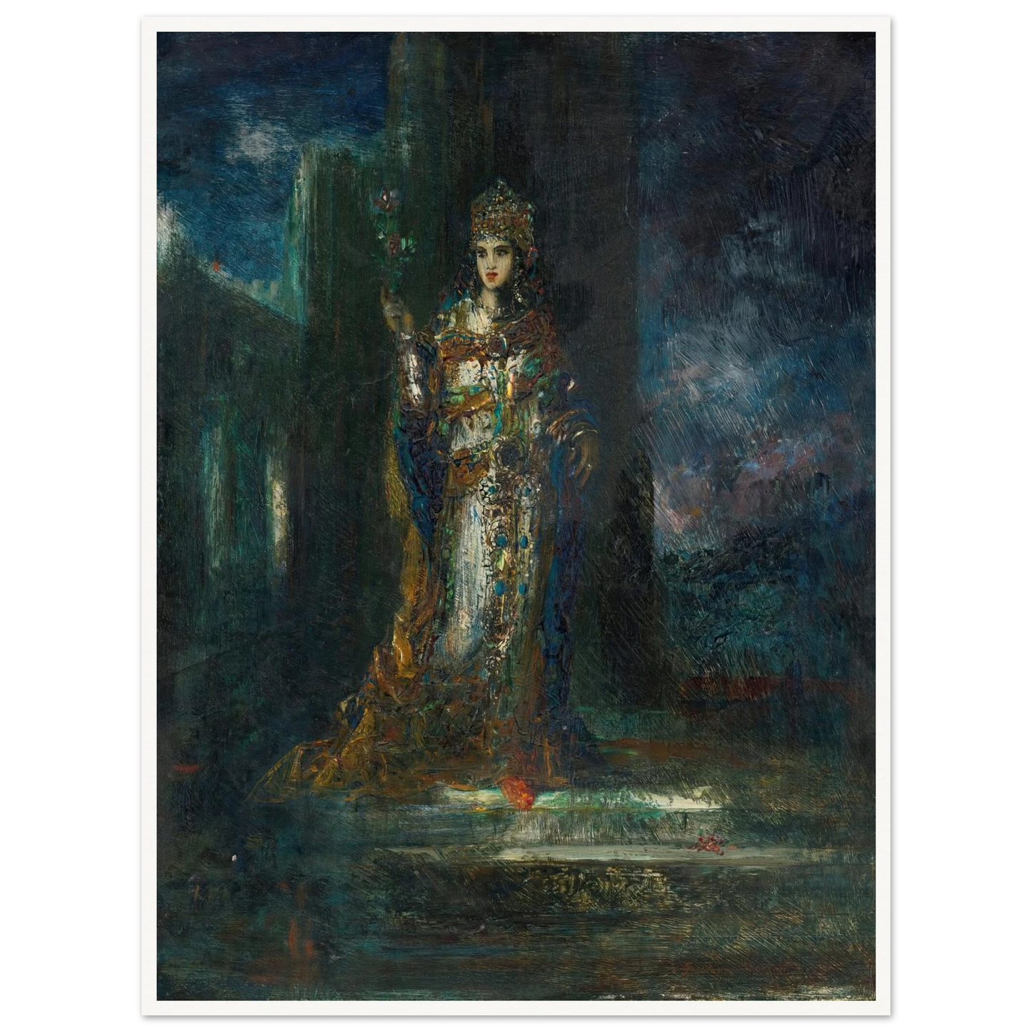 La Fiancée De La Nuit Art Print | Gustave Moreau - Framed Poster - 30x40 cm / 12x16″ - Black frame