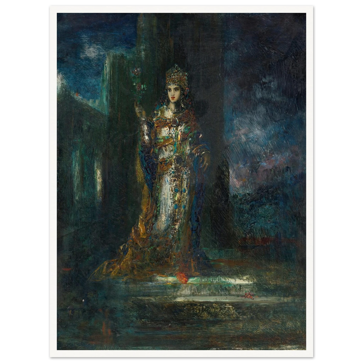 La Fiancée De La Nuit Art Print | Gustave Moreau - Framed Poster - 30x40 cm / 12x16″ - Black frame