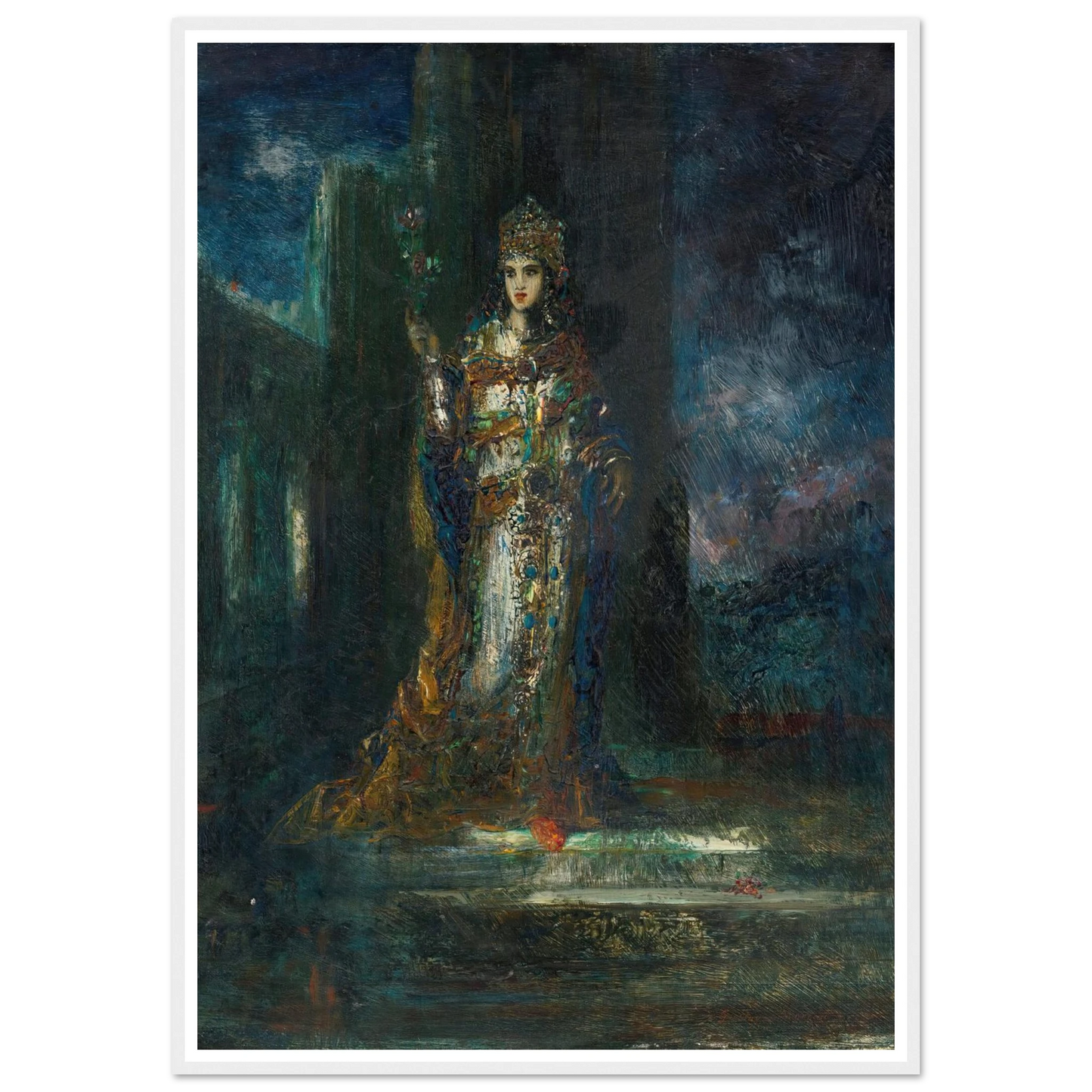 La Fiancée De La Nuit Art Print | Gustave Moreau - Framed Poster - 30x40 cm / 12x16″ - Black frame