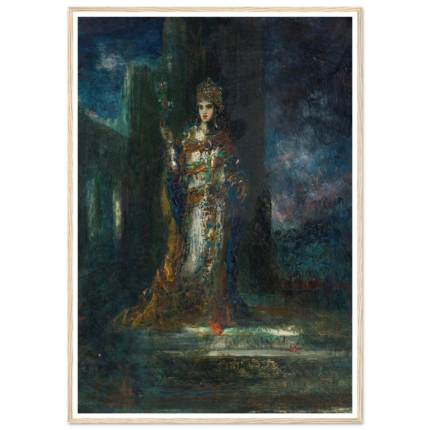 La Fiancée De La Nuit Art Print | Gustave Moreau - Framed Poster - 30x40 cm / 12x16″ - Black frame