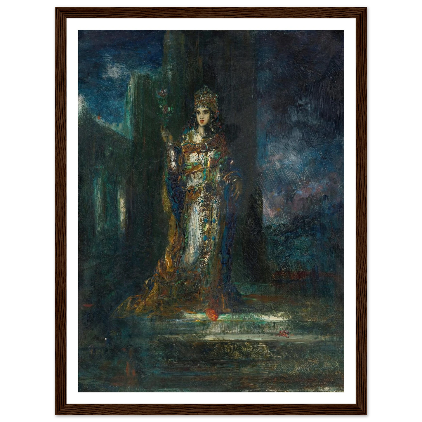 La Fiancée De La Nuit Art Print | Gustave Moreau - Framed Poster - 30x40 cm / 12x16″ - Black frame