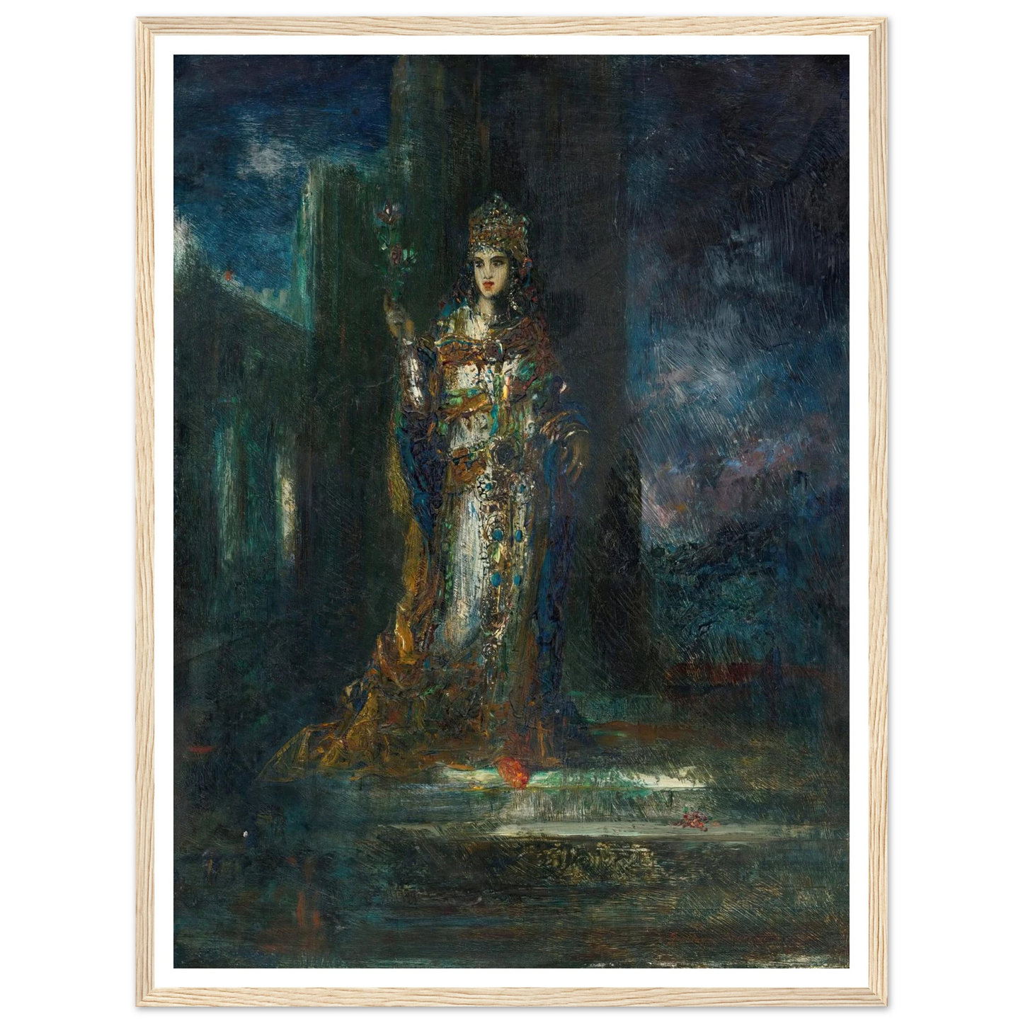 La Fiancée De La Nuit Art Print | Gustave Moreau - Framed Poster - 30x40 cm / 12x16″ - Black frame