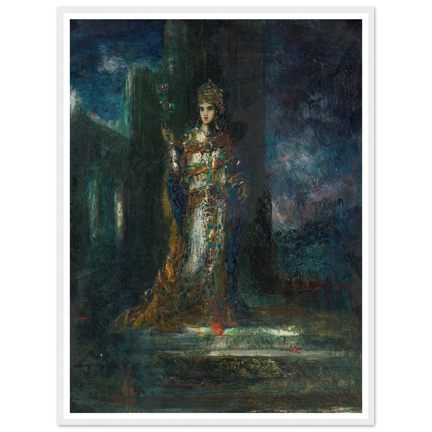 La Fiancée De La Nuit Art Print | Gustave Moreau - Framed Poster - 30x40 cm / 12x16″ - Black frame