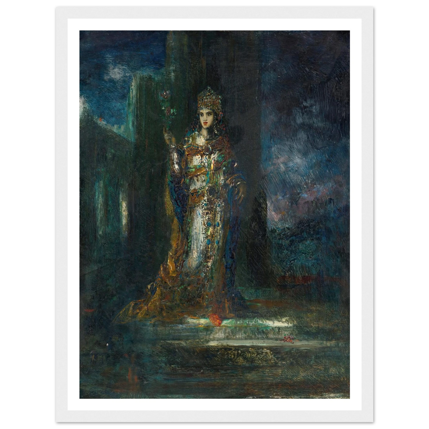 La Fiancée De La Nuit Art Print | Gustave Moreau - Framed Poster - 30x40 cm / 12x16″ - Black frame