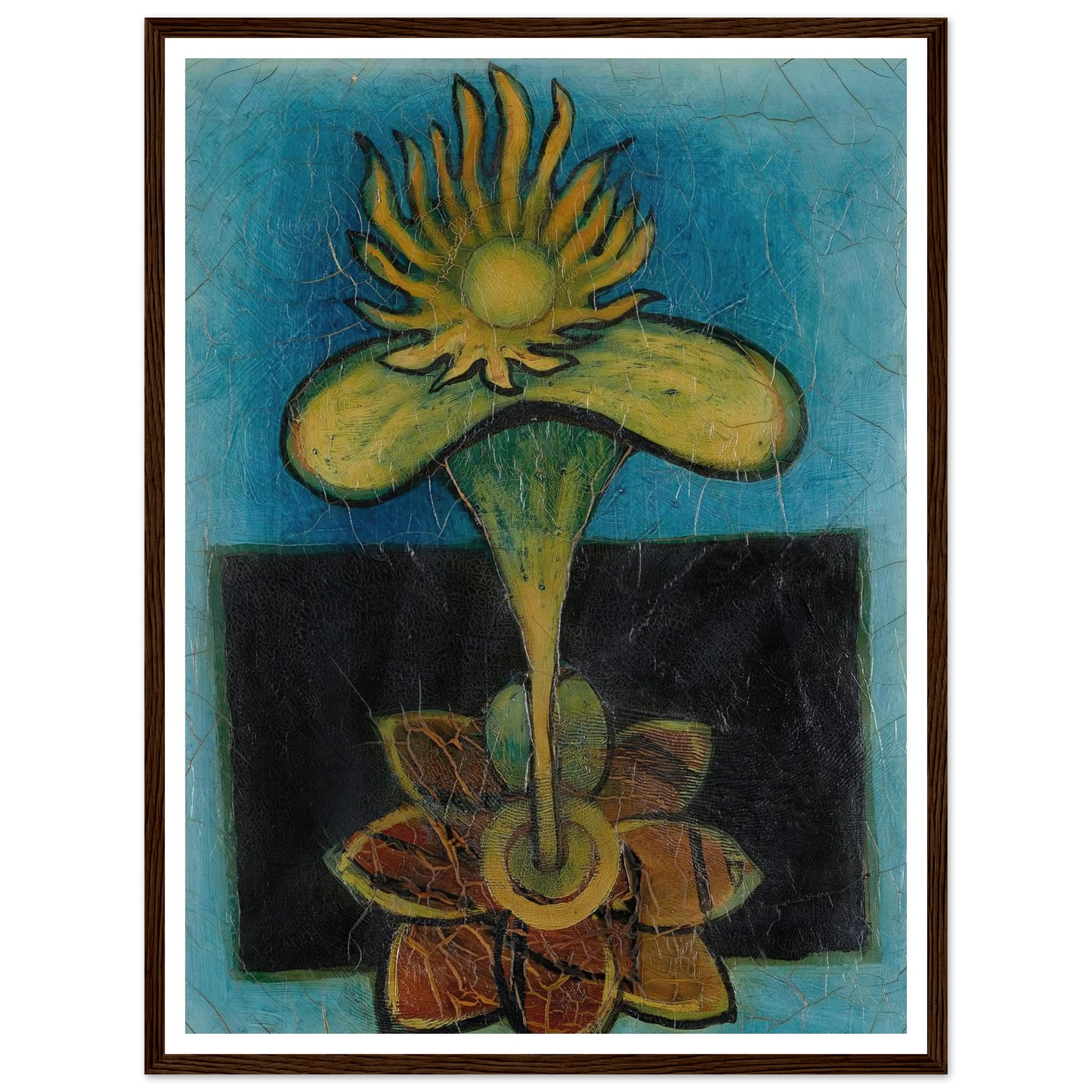 La fleur (circa 1934-1936) Art Print | Francis Picabia - Framed Poster - 30x40 cm / 12x16″ - Black frame