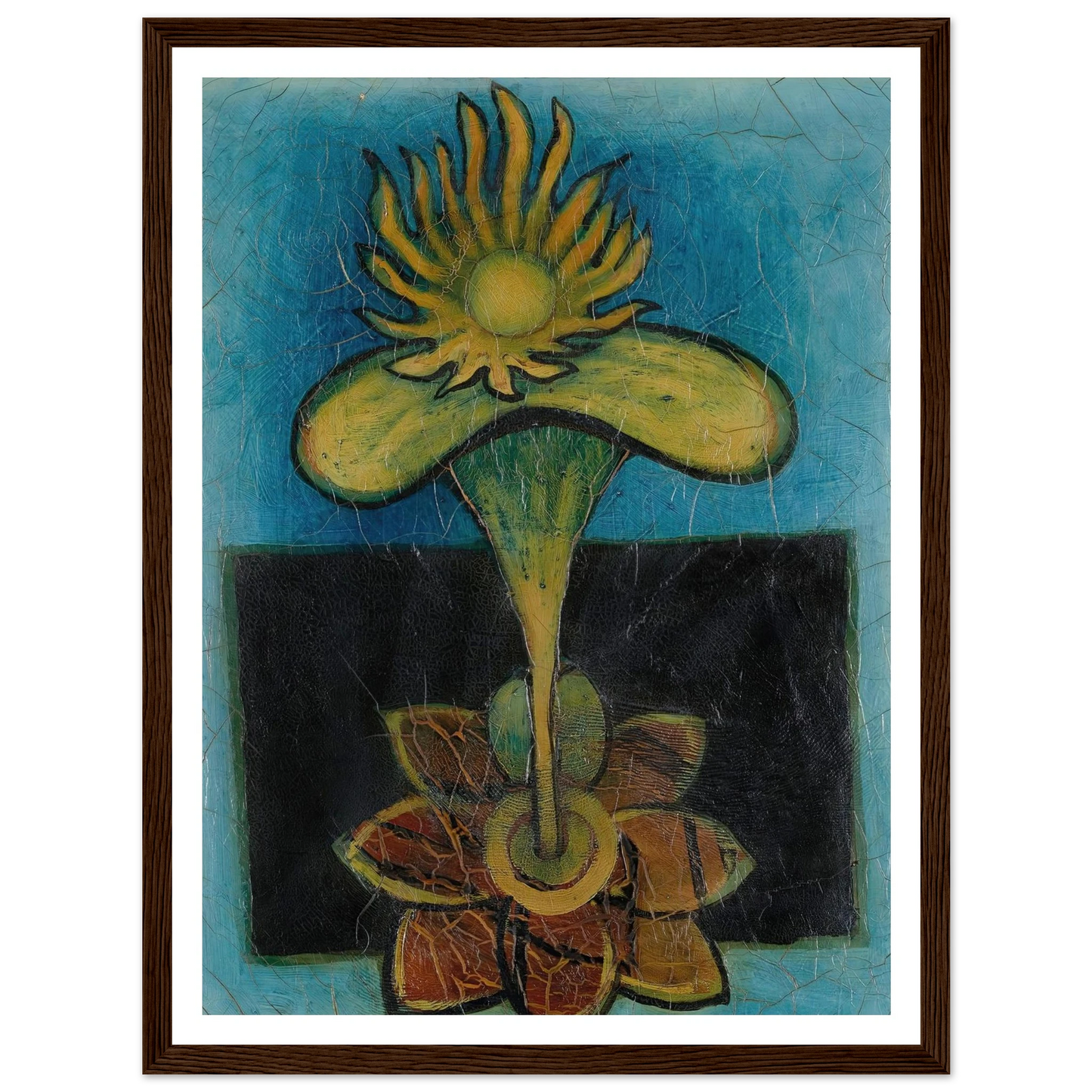 La fleur (circa 1934-1936) Art Print | Francis Picabia - Framed Poster - 30x40 cm / 12x16″ - Black frame