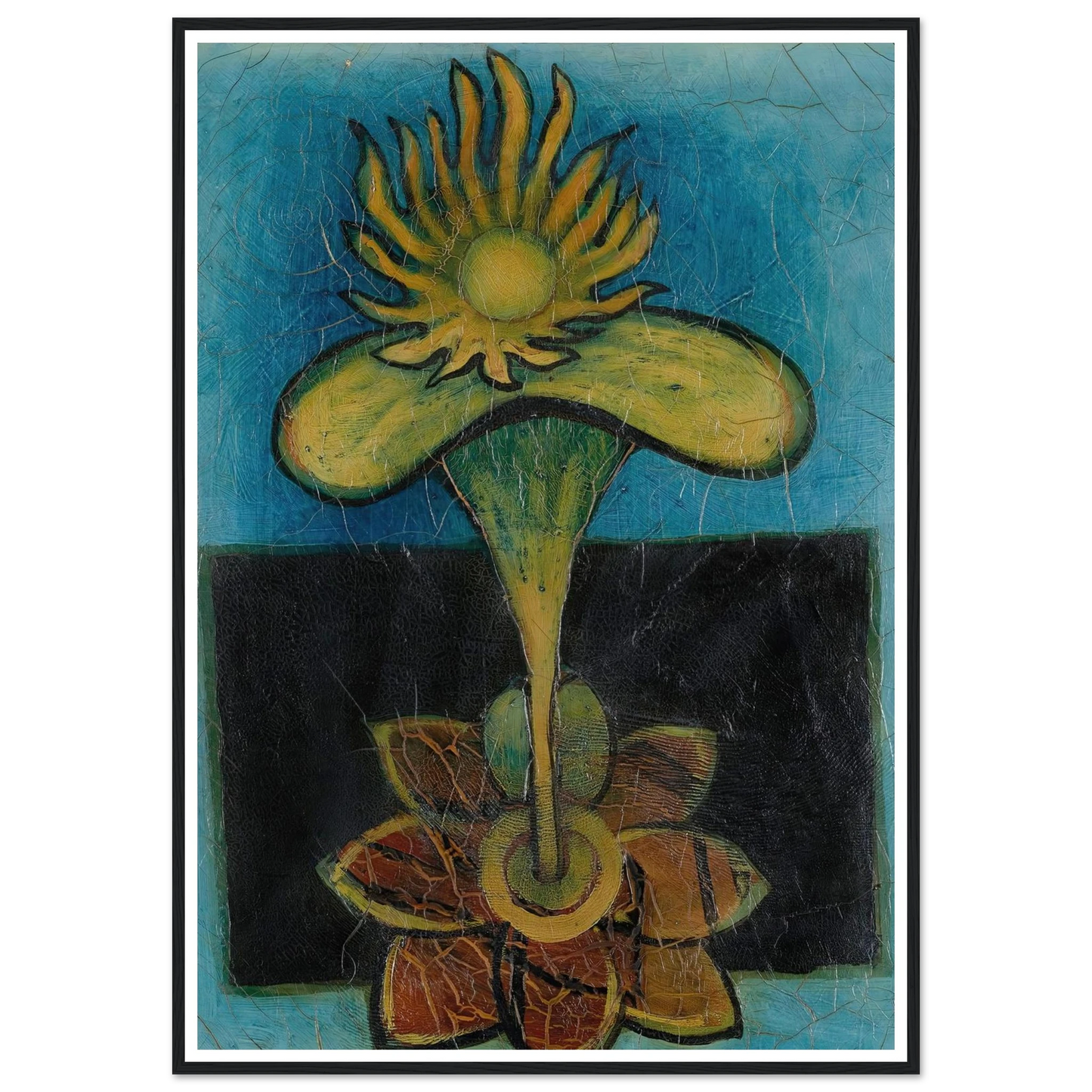 La fleur (circa 1934-1936) Art Print | Francis Picabia - Framed Poster - 30x40 cm / 12x16″ - Black frame