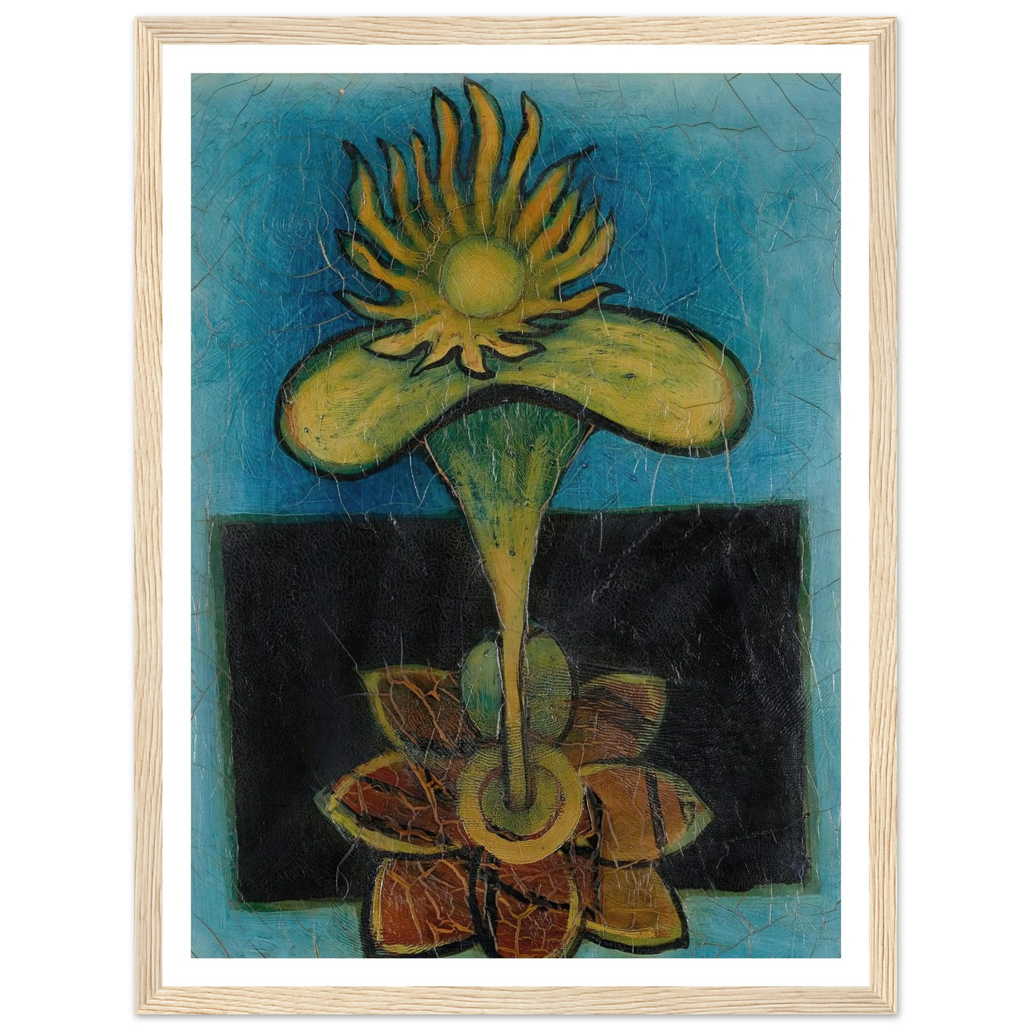 La fleur (circa 1934-1936) Art Print | Francis Picabia - Framed Poster - 30x40 cm / 12x16″ - Black frame