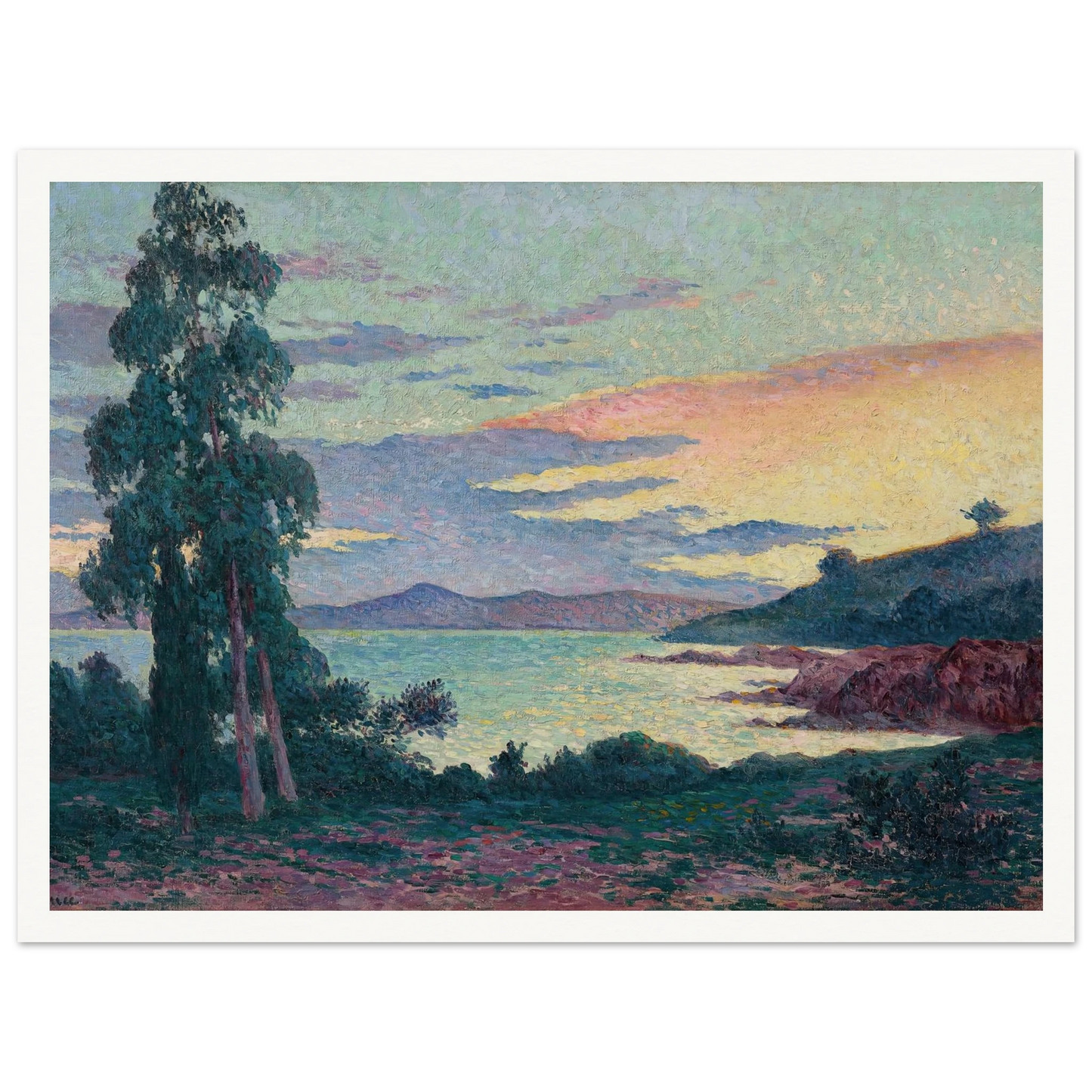 La Fossette Saint-Clair, près du Lavandou (circa 1903-1905) Art Print | Maximilien Luce - Framed Poster - 30x40 cm / 12x16″ - Black frame