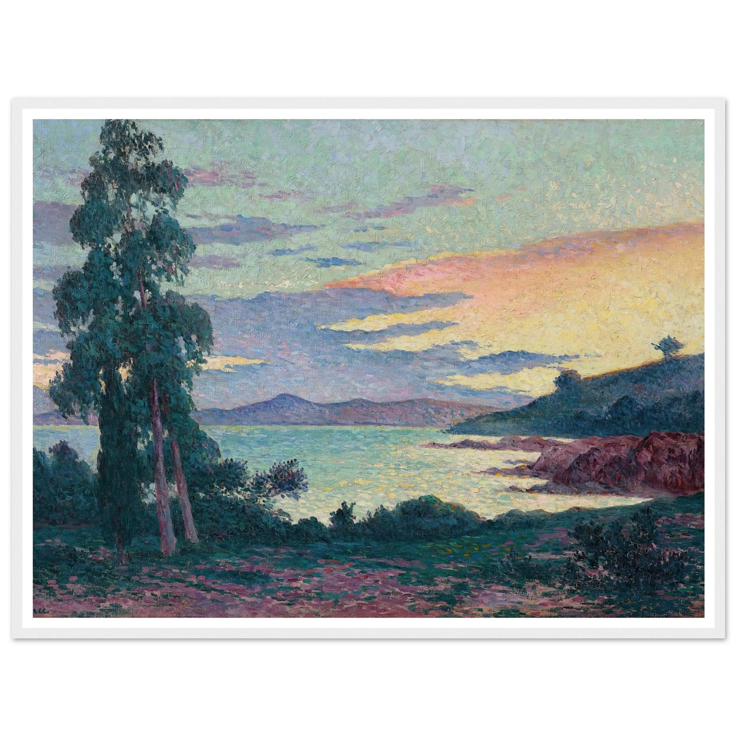 La Fossette Saint-Clair, près du Lavandou (circa 1903-1905) Art Print | Maximilien Luce - Framed Poster - 30x40 cm / 12x16″ - Black frame