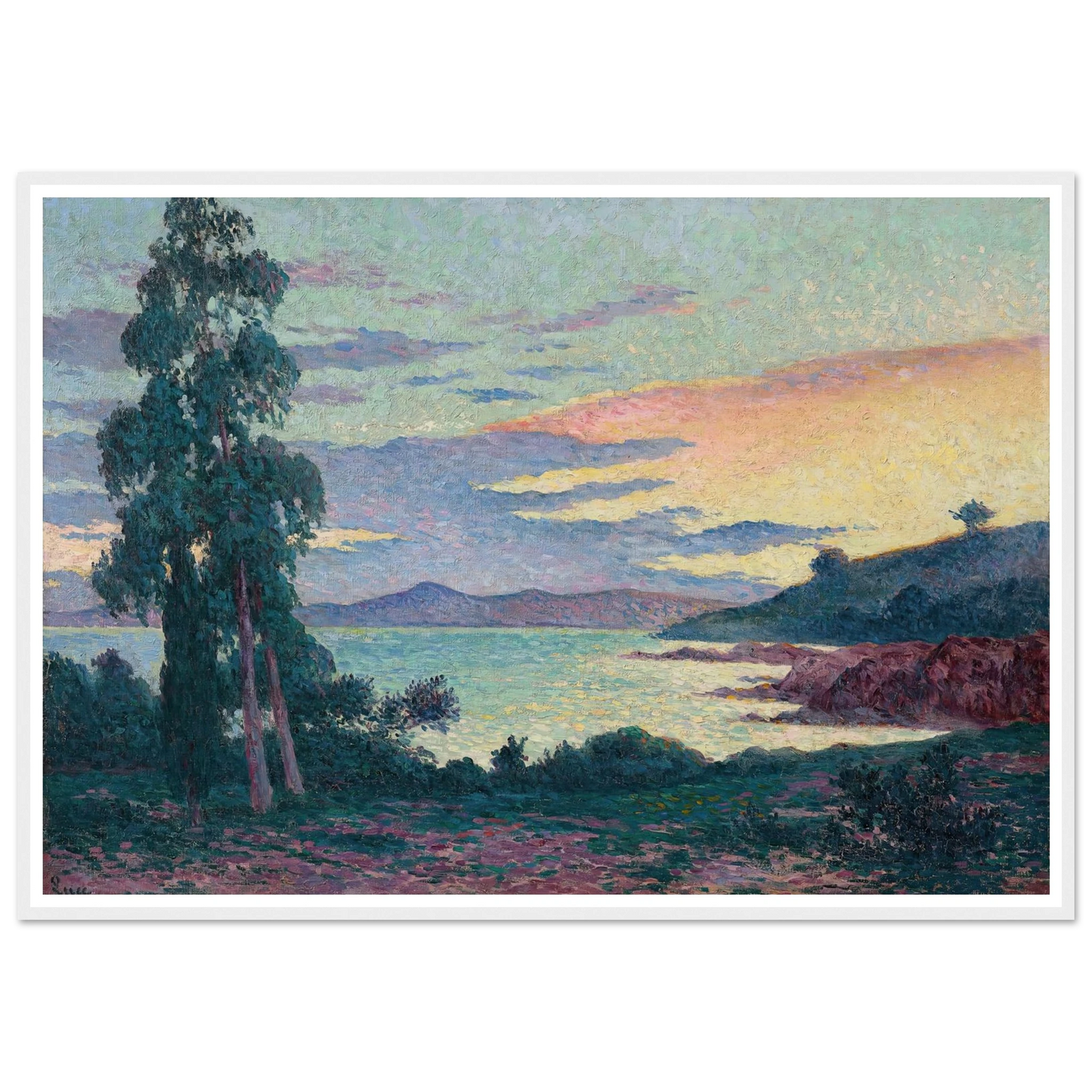 La Fossette Saint-Clair, près du Lavandou (circa 1903-1905) Art Print | Maximilien Luce - Framed Poster - 30x40 cm / 12x16″ - Black frame