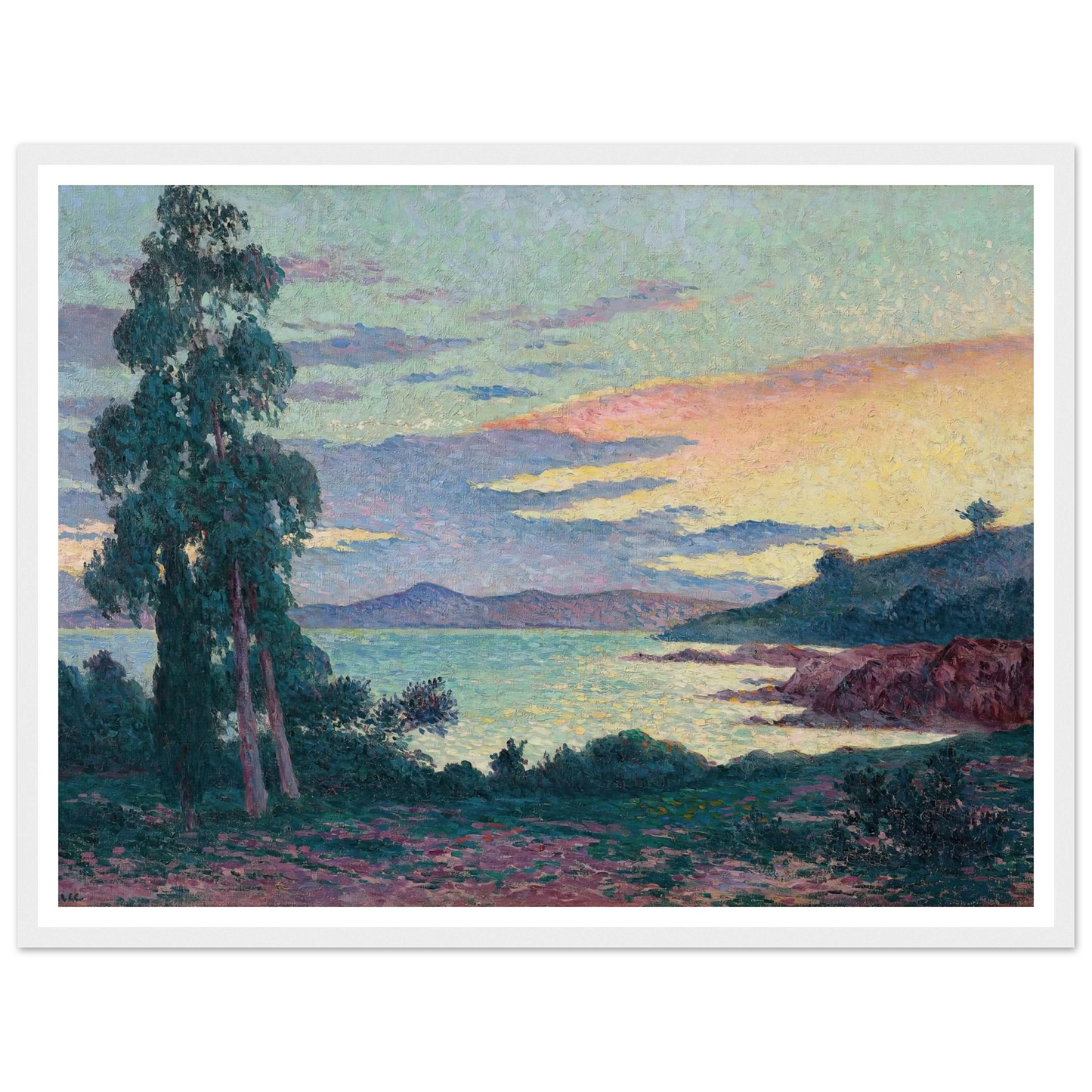 La Fossette Saint-Clair, près du Lavandou (circa 1903-1905) Art Print | Maximilien Luce - Framed Poster - 30x40 cm / 12x16″ - Black frame