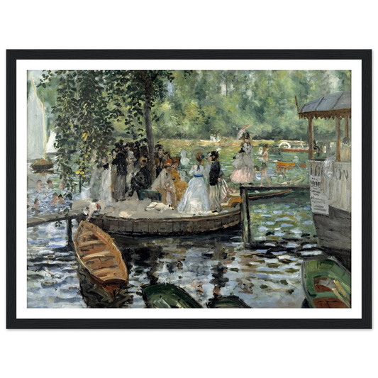 La Grenouillère Art Print | Pierre Auguste Renoir - Framed Poster - 30x40 cm / 12x16″ - Black frame
