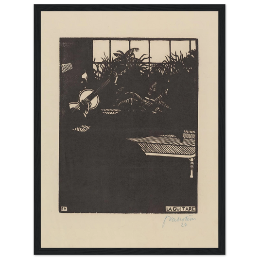 La guitare (1897) Art Print | Felix Vallotton - Framed Poster - 30x40 cm / 12x16″ - Black frame