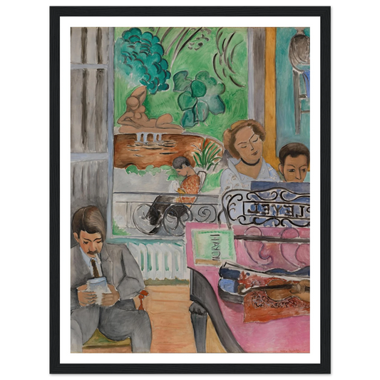 La Leçon de musique (1917) Art Print | Henri Matisse - Framed Poster - 30x40 cm / 12x16″ - Black frame