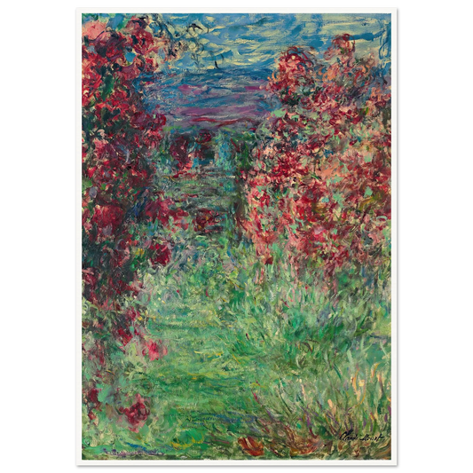 La maison dans les roses (1925) Art Print | Claude Monet - Framed Poster - 30x40 cm / 12x16″ - Black frame