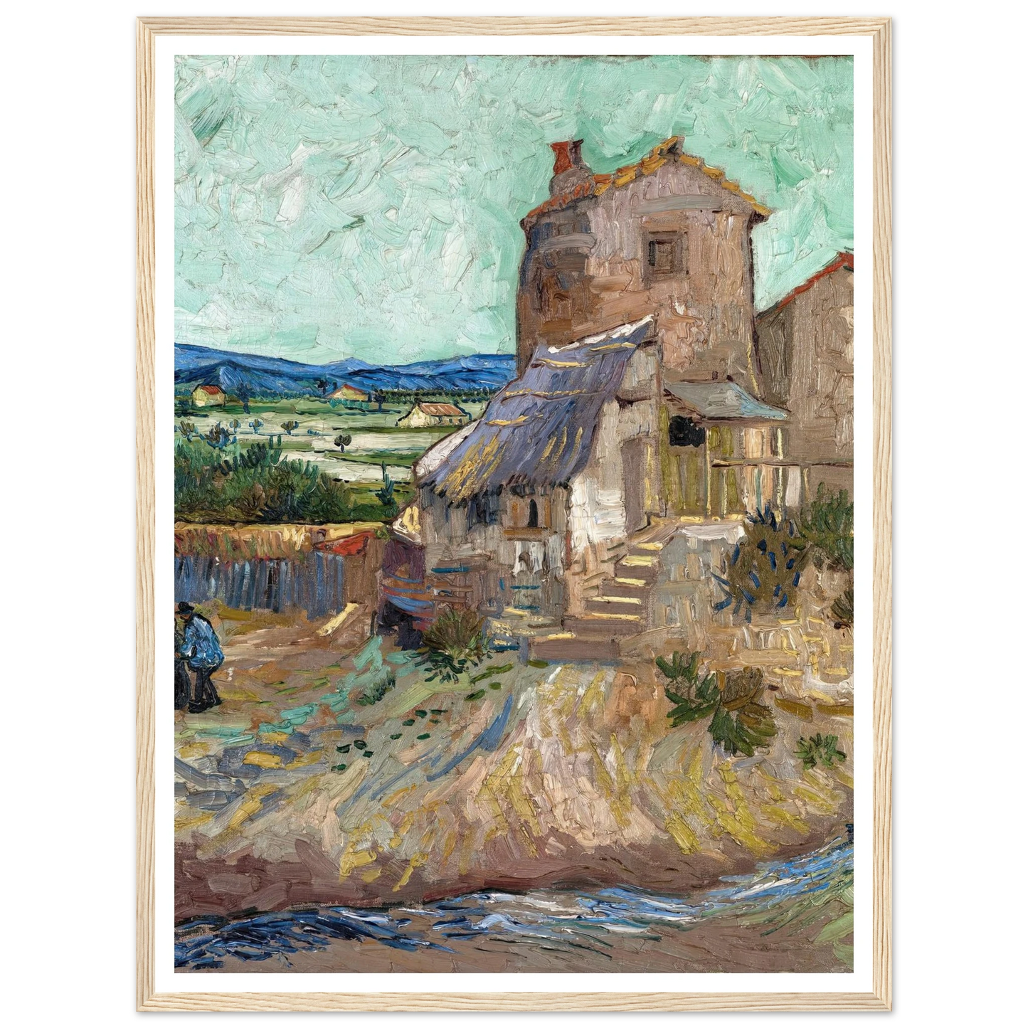 La Maison de la Crau (1888) Art Print | Vincent van Gogh - Framed Poster - 30x40 cm / 12x16″ - Black frame