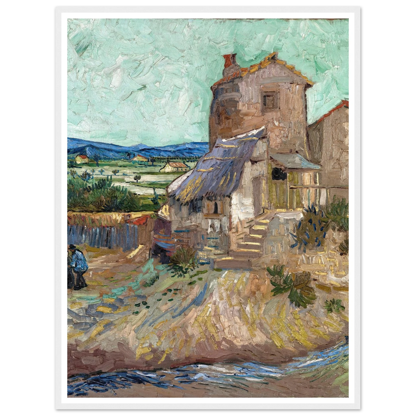 La Maison de la Crau (1888) Art Print | Vincent van Gogh - Framed Poster - 30x40 cm / 12x16″ - Black frame