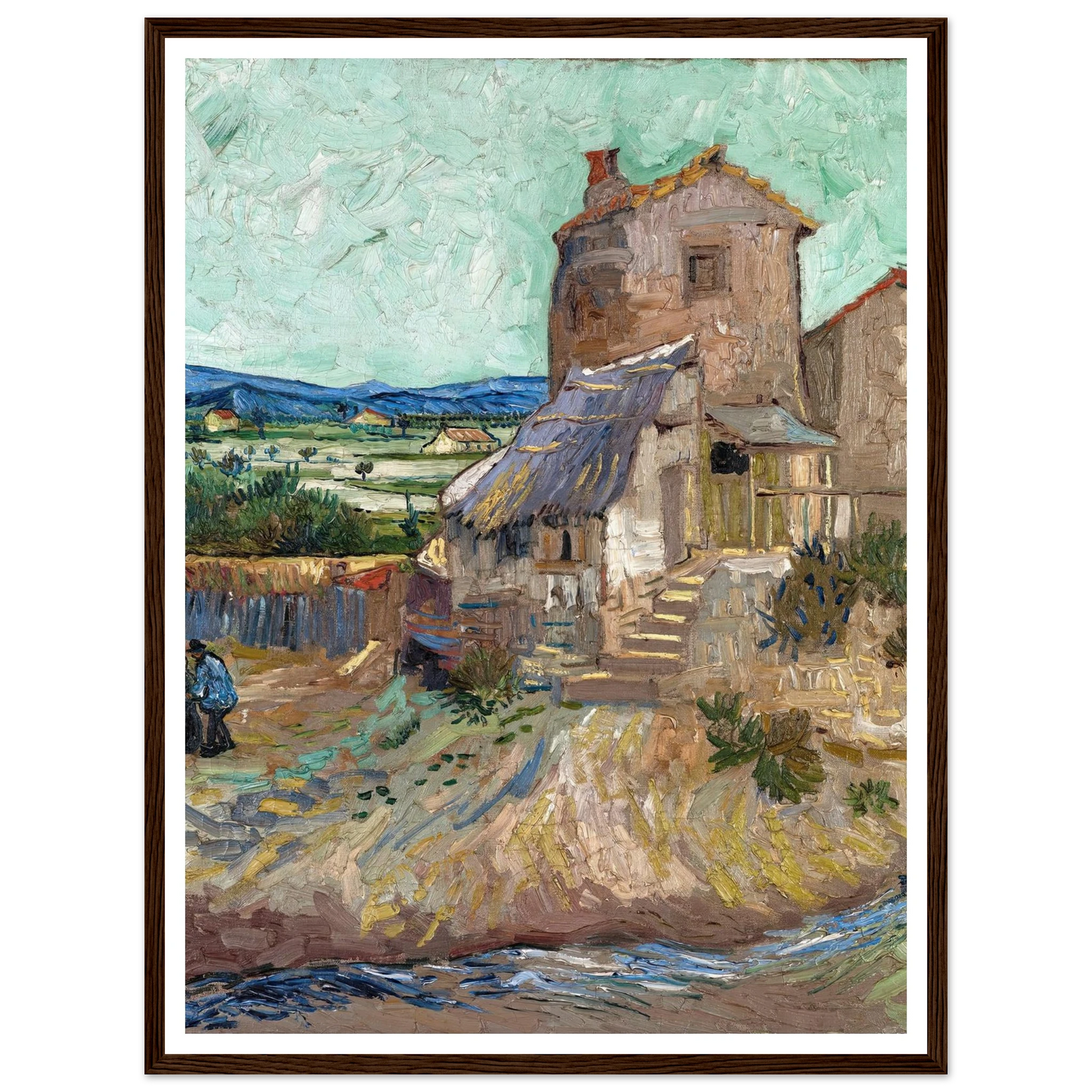 La Maison de la Crau (1888) Art Print | Vincent van Gogh - Framed Poster - 30x40 cm / 12x16″ - Black frame
