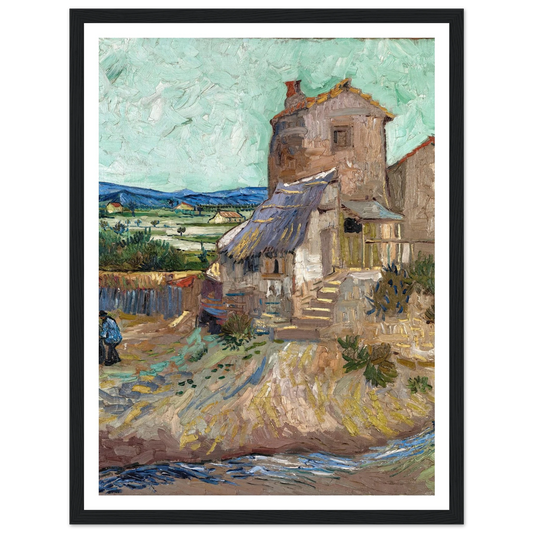 La Maison de la Crau (1888) Art Print | Vincent van Gogh - Framed Poster - 30x40 cm / 12x16″ - Black frame