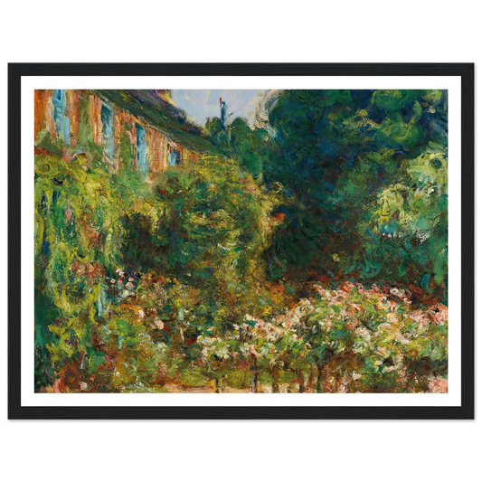 La maison de l’artiste à Giverny (1912) Art Print | Claude Monet - Framed Poster - 30x40 cm / 12x16″ - Black frame