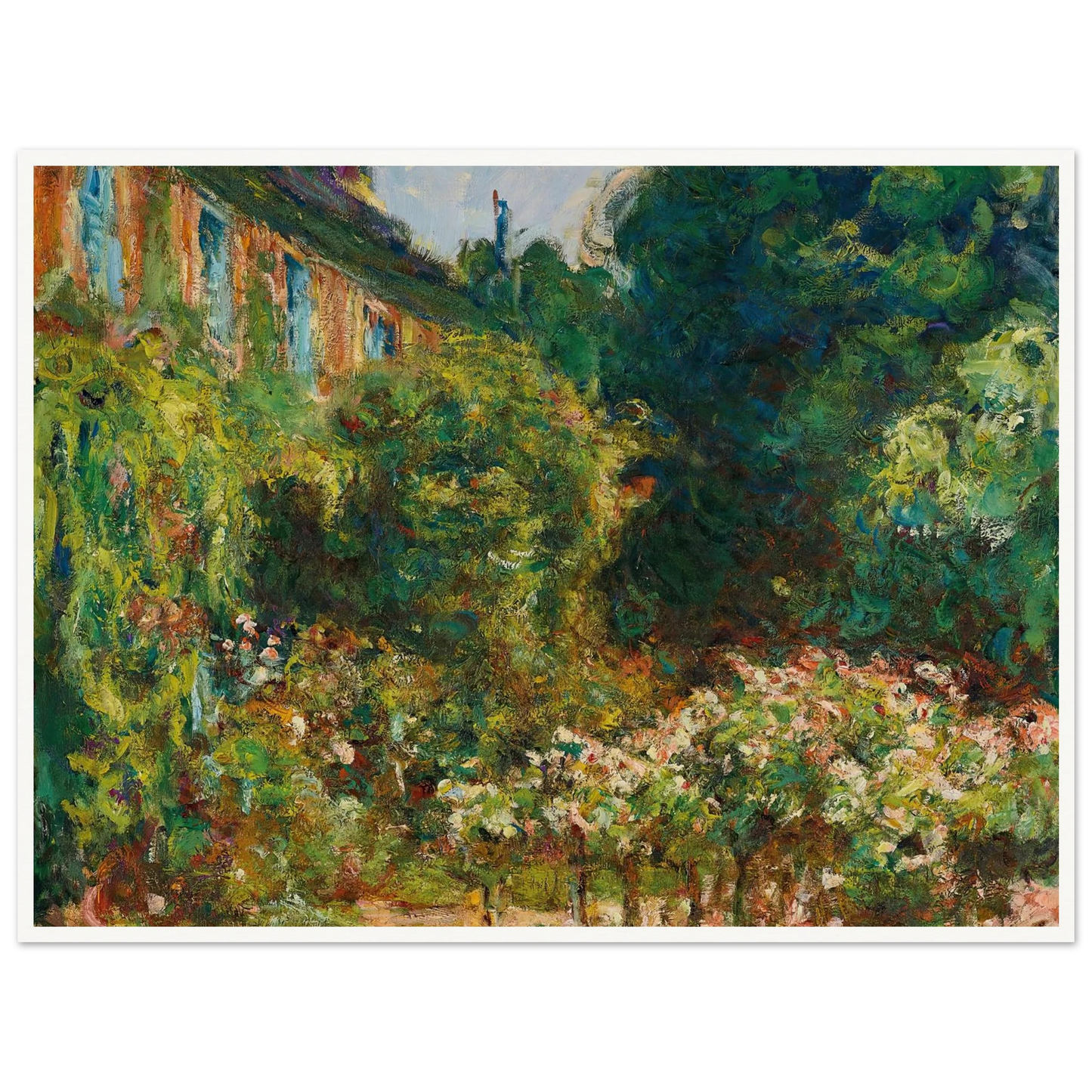 La maison de l’artiste à Giverny (1912) Art Print | Claude Monet - Framed Poster - 30x40 cm / 12x16″ - Black frame
