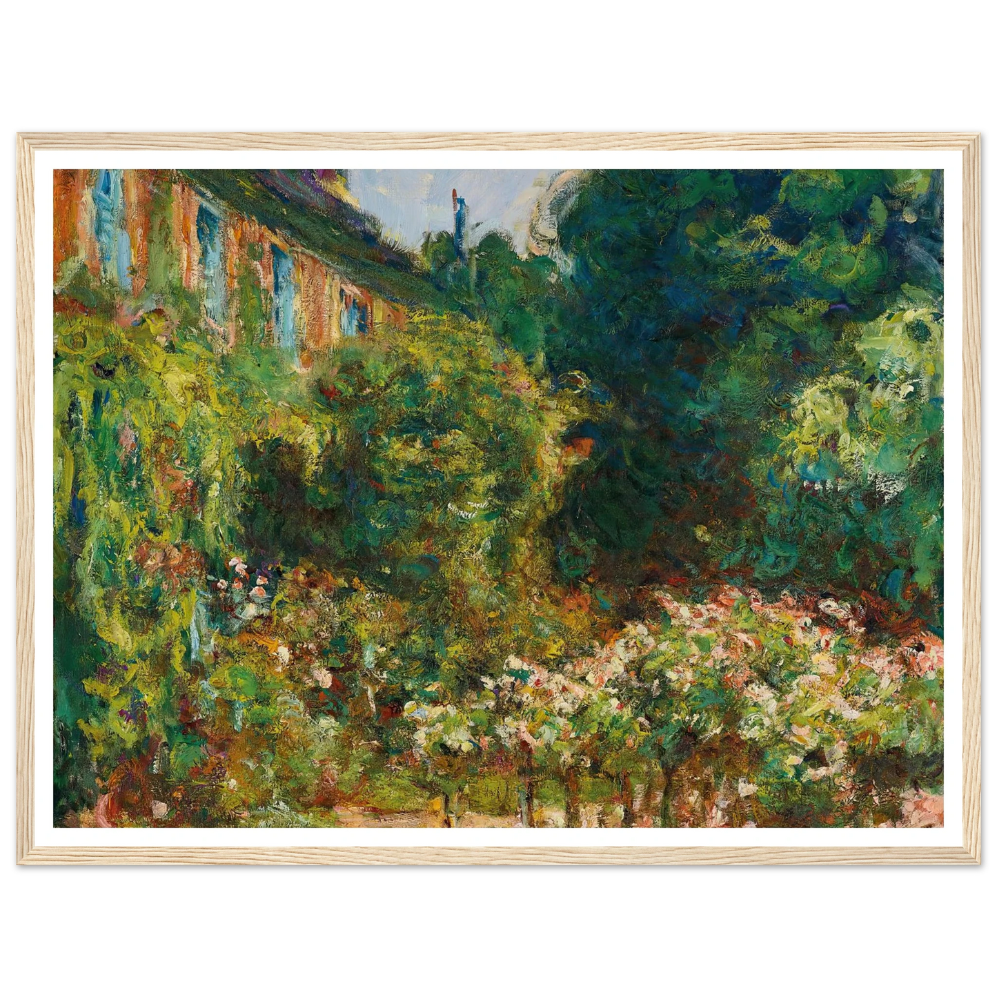 La maison de l’artiste à Giverny (1912) Art Print | Claude Monet - Framed Poster - 30x40 cm / 12x16″ - Black frame