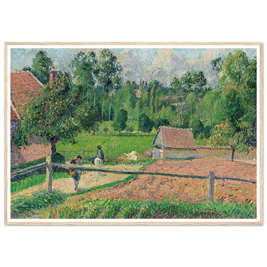La Maison Delafolie À Eragny (1885) Art Print | Camille Pissarro - Framed Poster - 30x40 cm / 12x16″ - Black frame