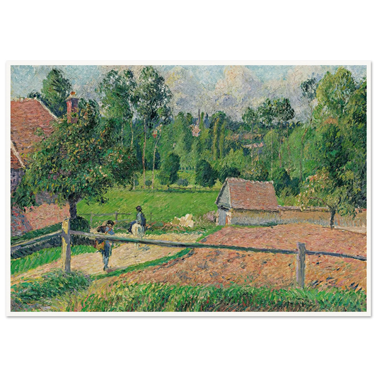 La Maison Delafolie À Eragny (1885) Art Print | Camille Pissarro - Framed Poster - 30x40 cm / 12x16″ - Black frame