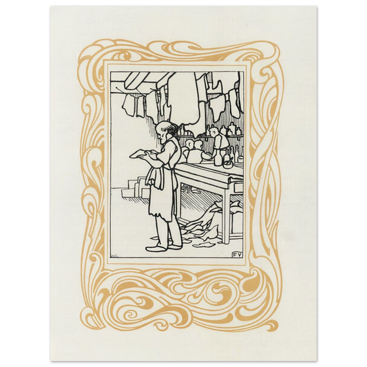 La Maroquinerie (1901) Art Print | Felix Vallotton - Framed Poster - 30x40 cm / 12x16″ - Black frame