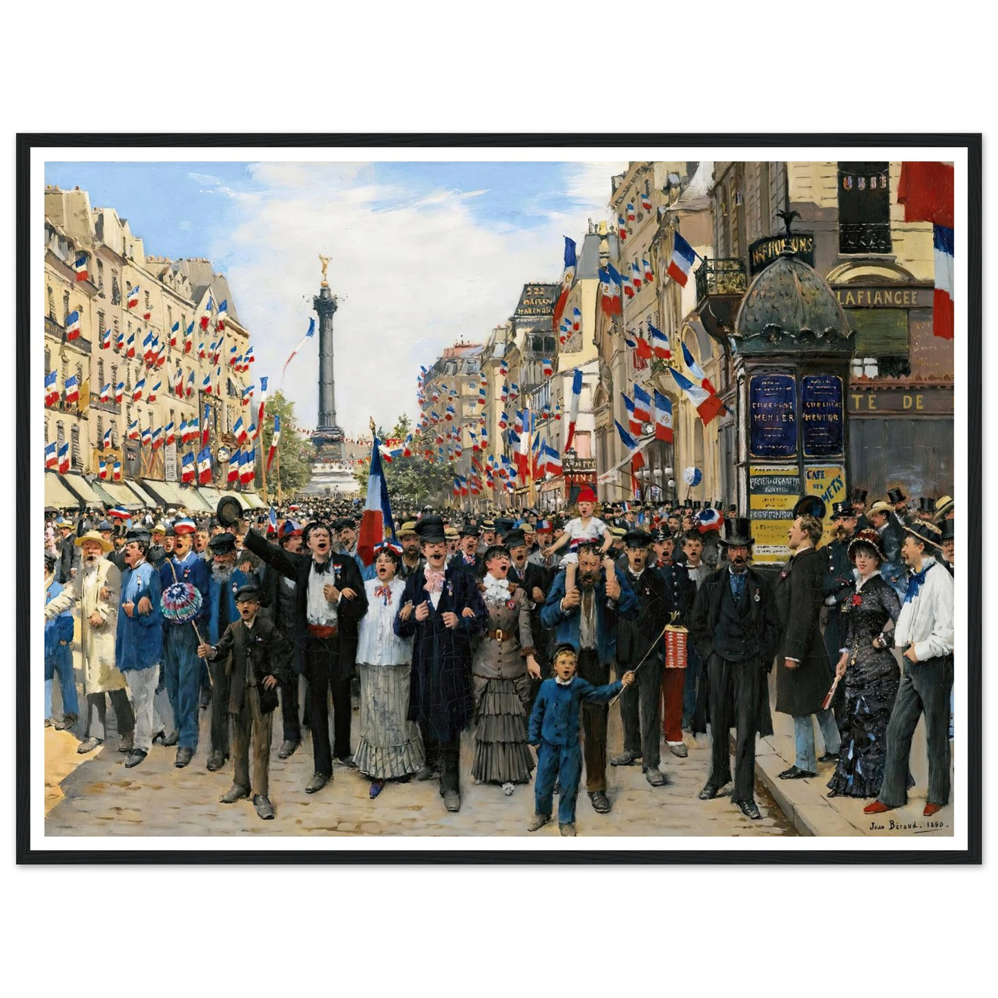 La Marseillaise (1880) Art Print | Jean Beraud - Framed Poster - 30x40 cm / 12x16″ - Black frame