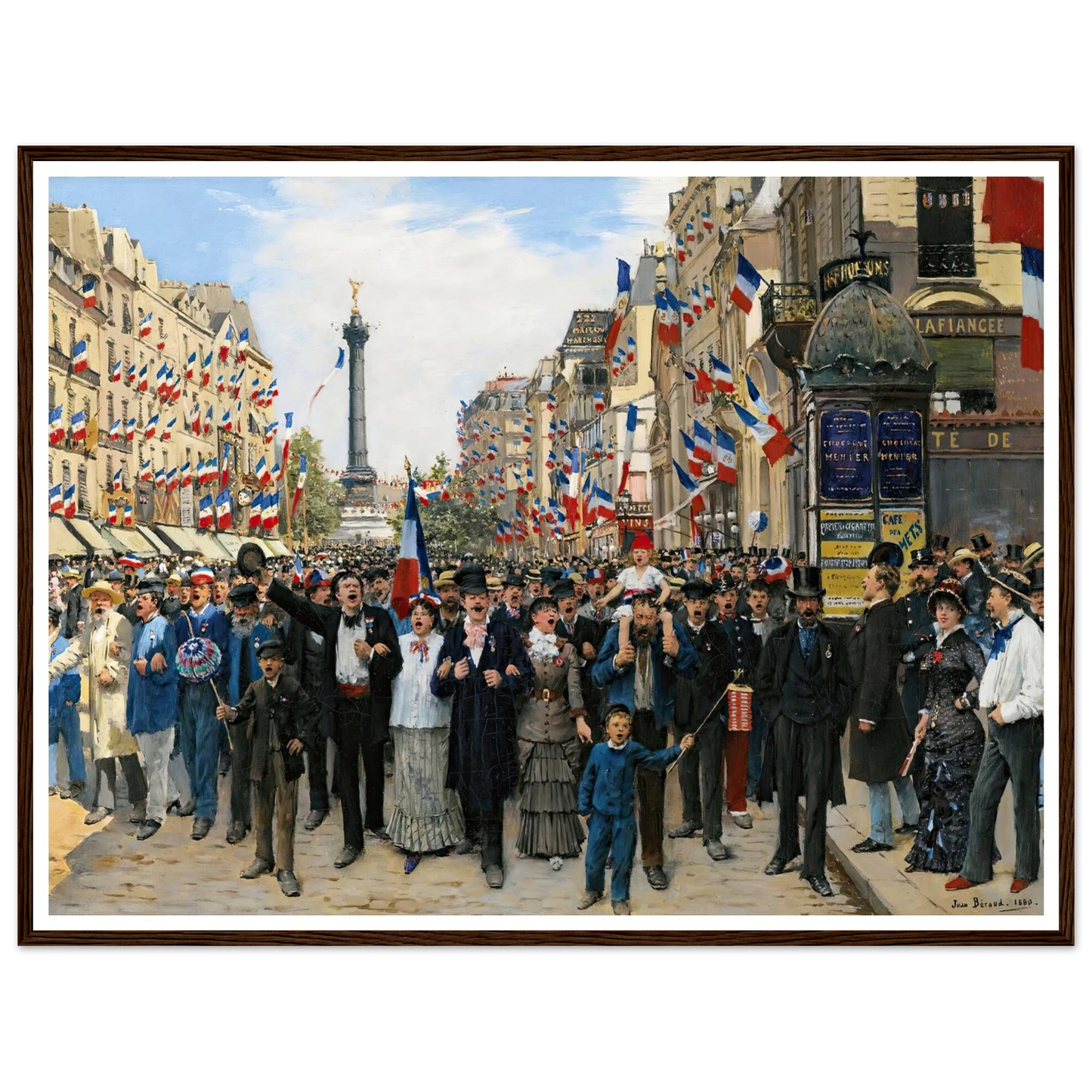 La Marseillaise (1880) Art Print | Jean Beraud - Framed Poster - 30x40 cm / 12x16″ - Black frame