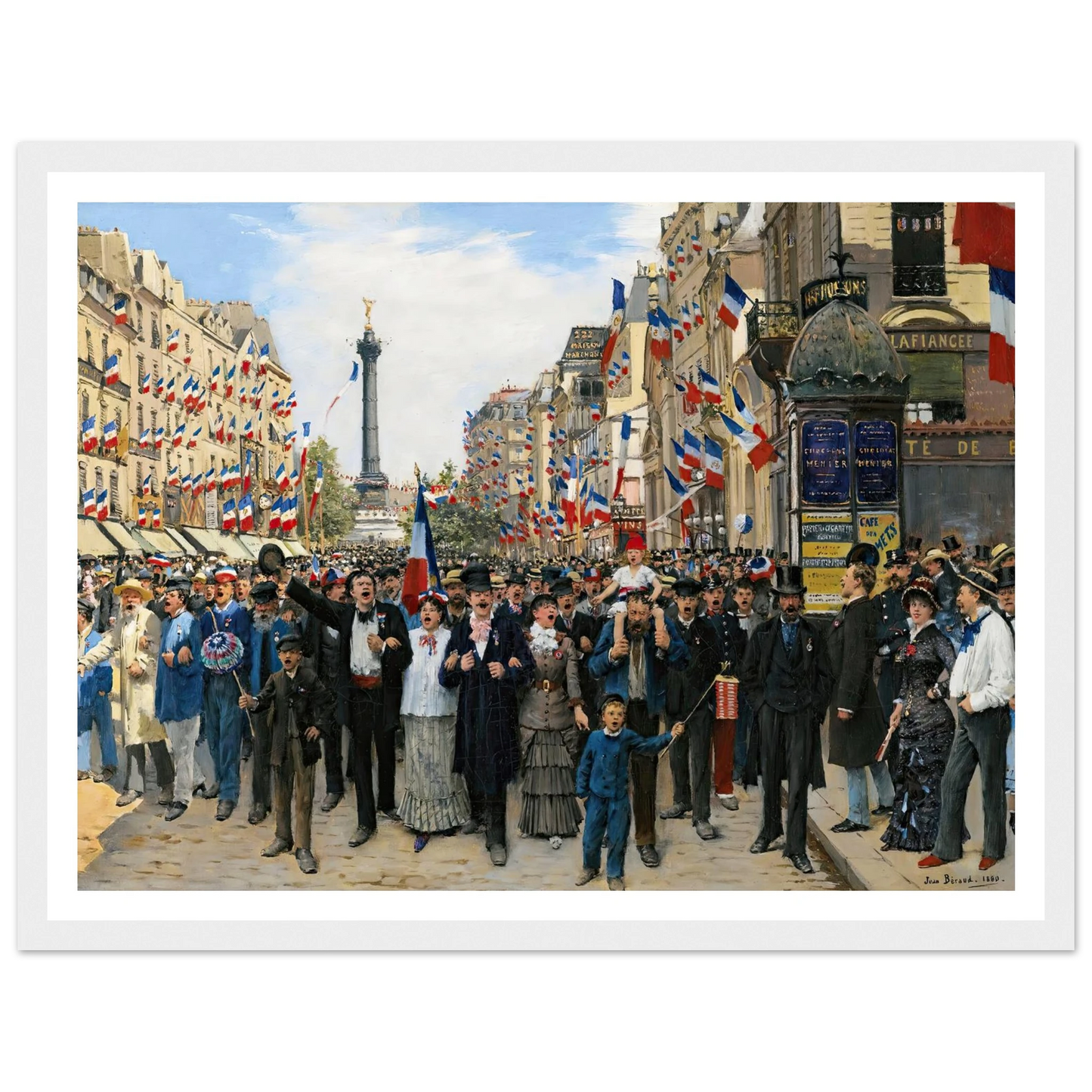 La Marseillaise (1880) Art Print | Jean Beraud - Framed Poster - 30x40 cm / 12x16″ - Black frame