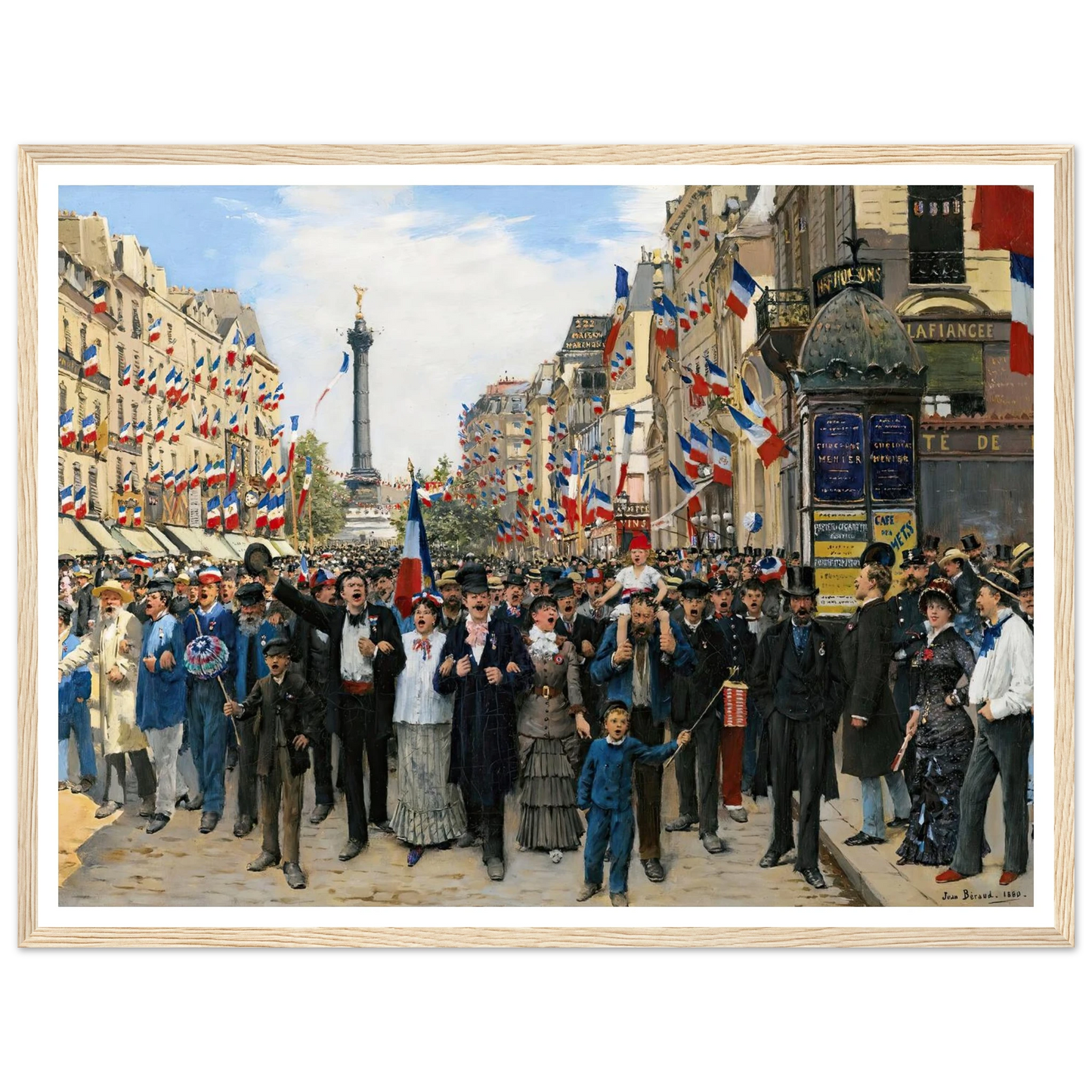 La Marseillaise (1880) Art Print | Jean Beraud - Framed Poster - 30x40 cm / 12x16″ - Black frame
