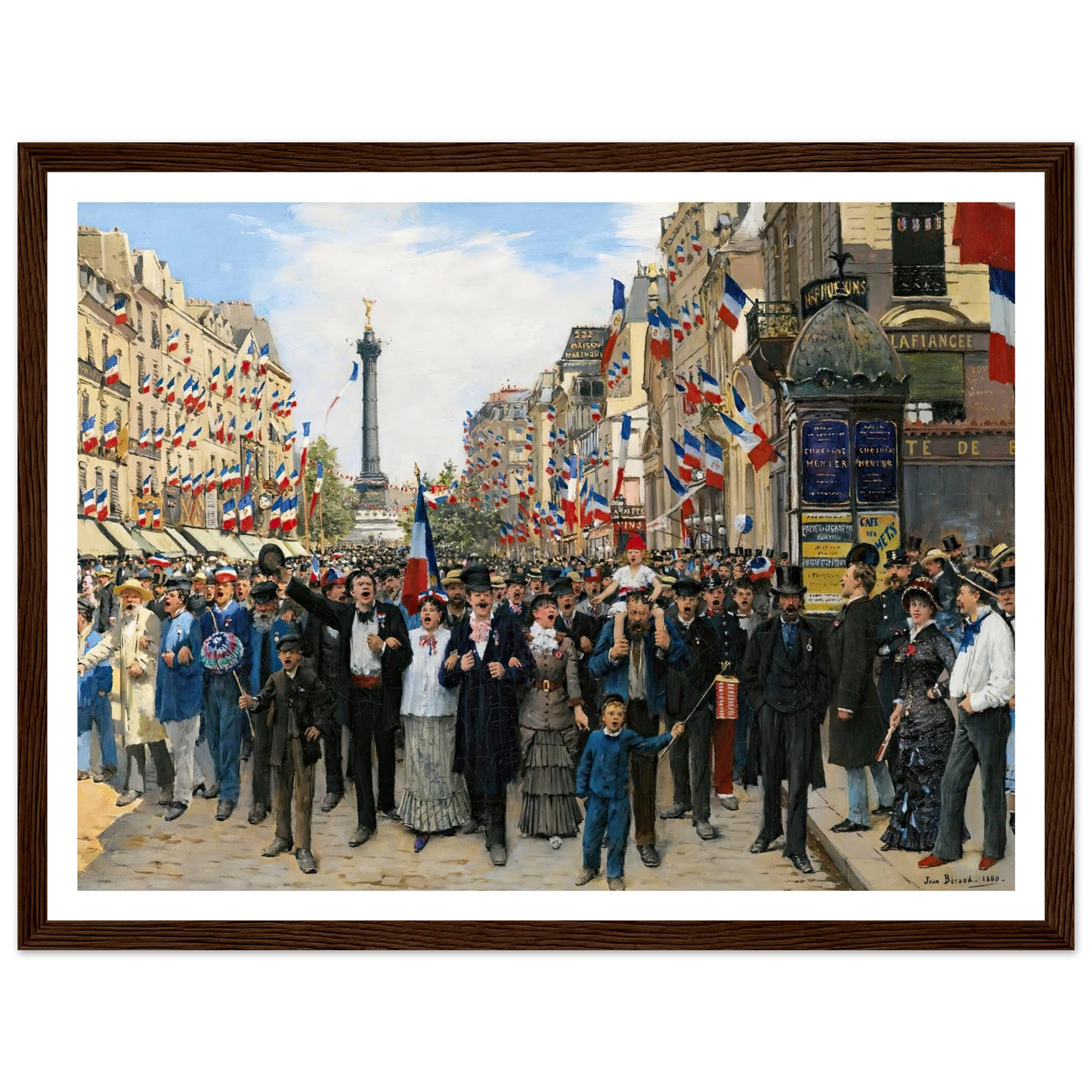 La Marseillaise (1880) Art Print | Jean Beraud - Framed Poster - 30x40 cm / 12x16″ - Black frame