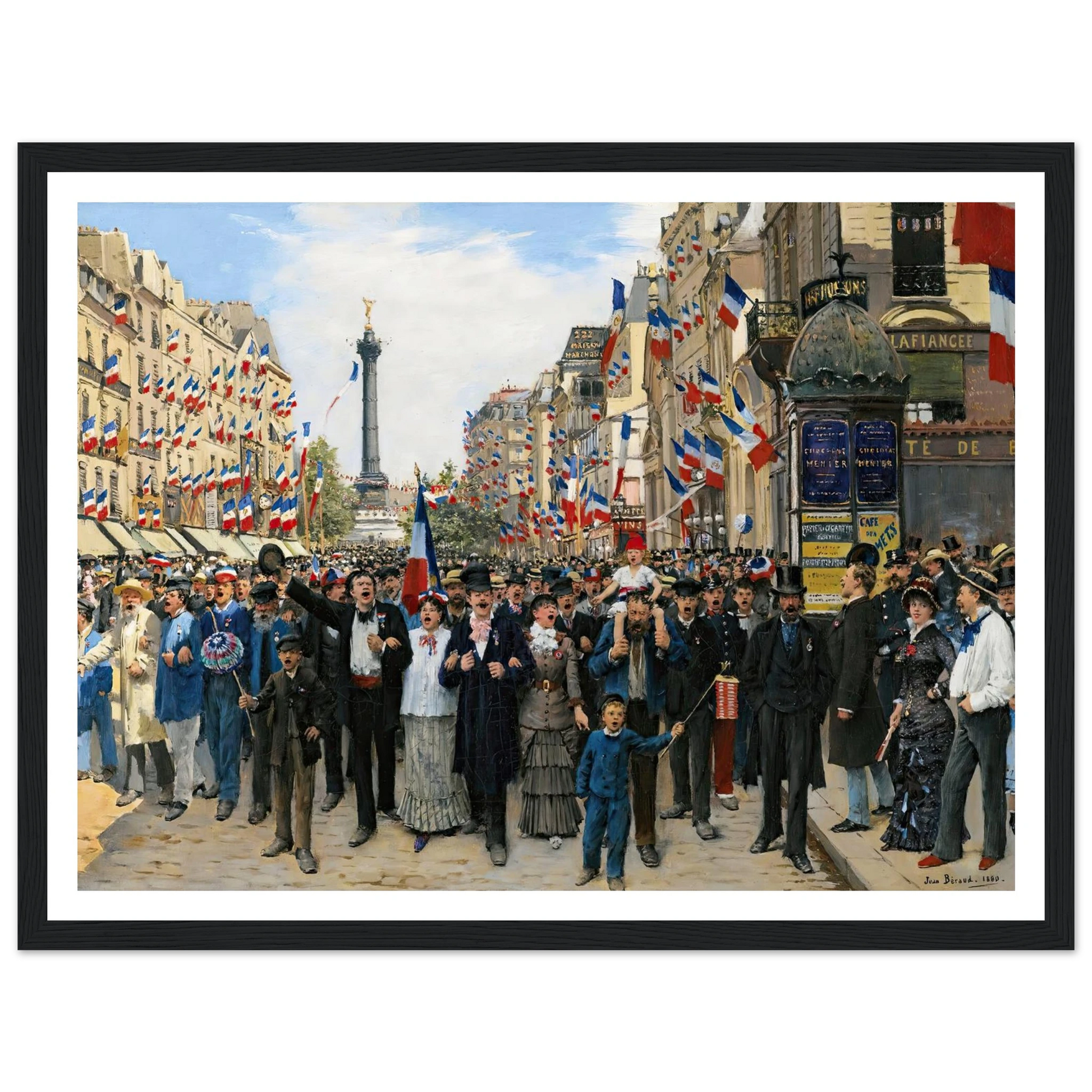 La Marseillaise (1880) Art Print | Jean Beraud - Framed Poster - 30x40 cm / 12x16″ - Black frame